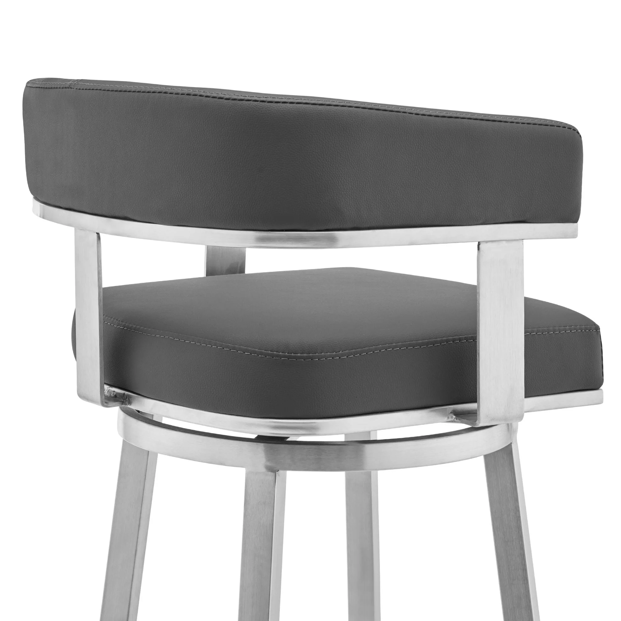 Lorin - Stainless Steel Swivel Bar Stool - Image 26