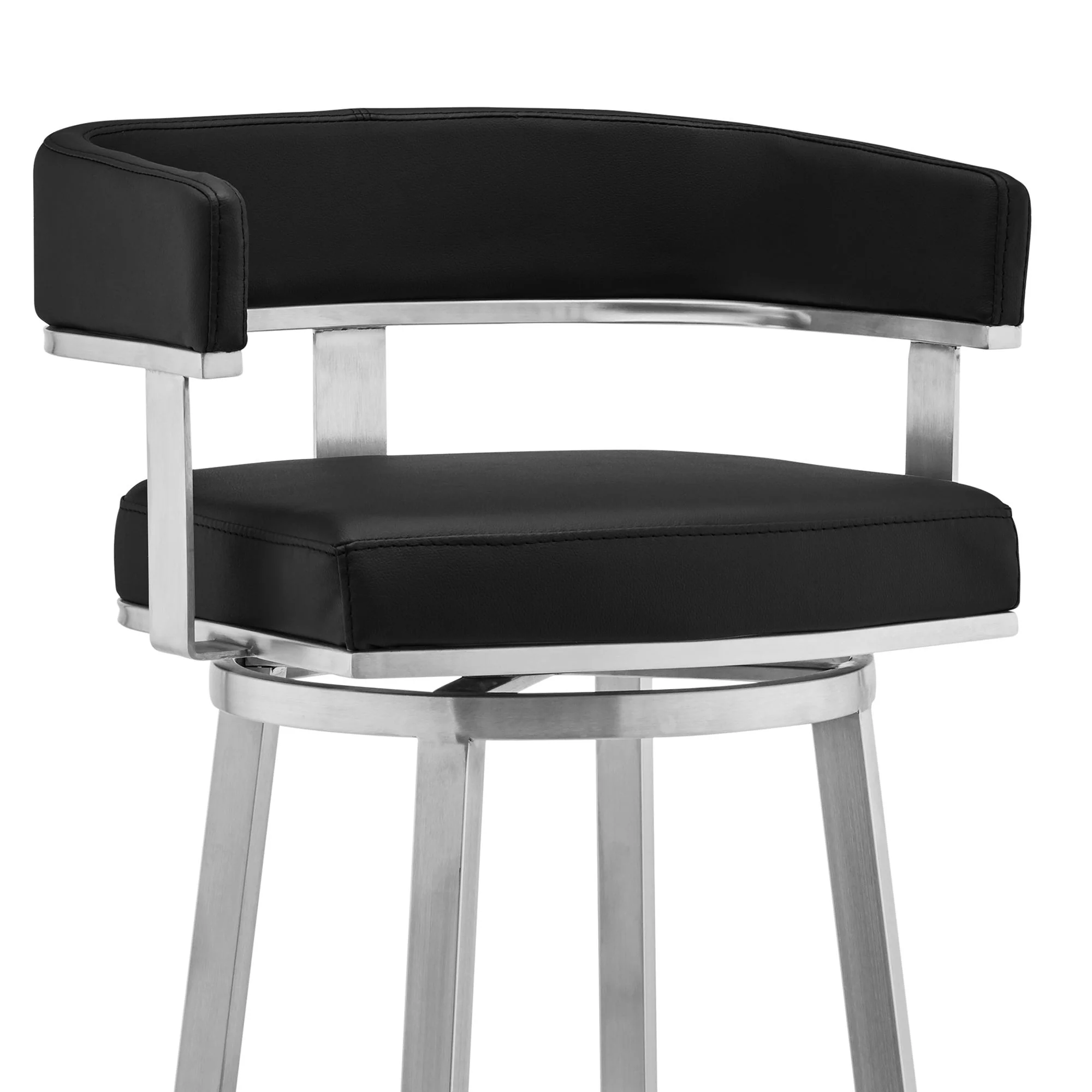 Lorin - Stainless Steel Swivel Bar Stool - Image 44