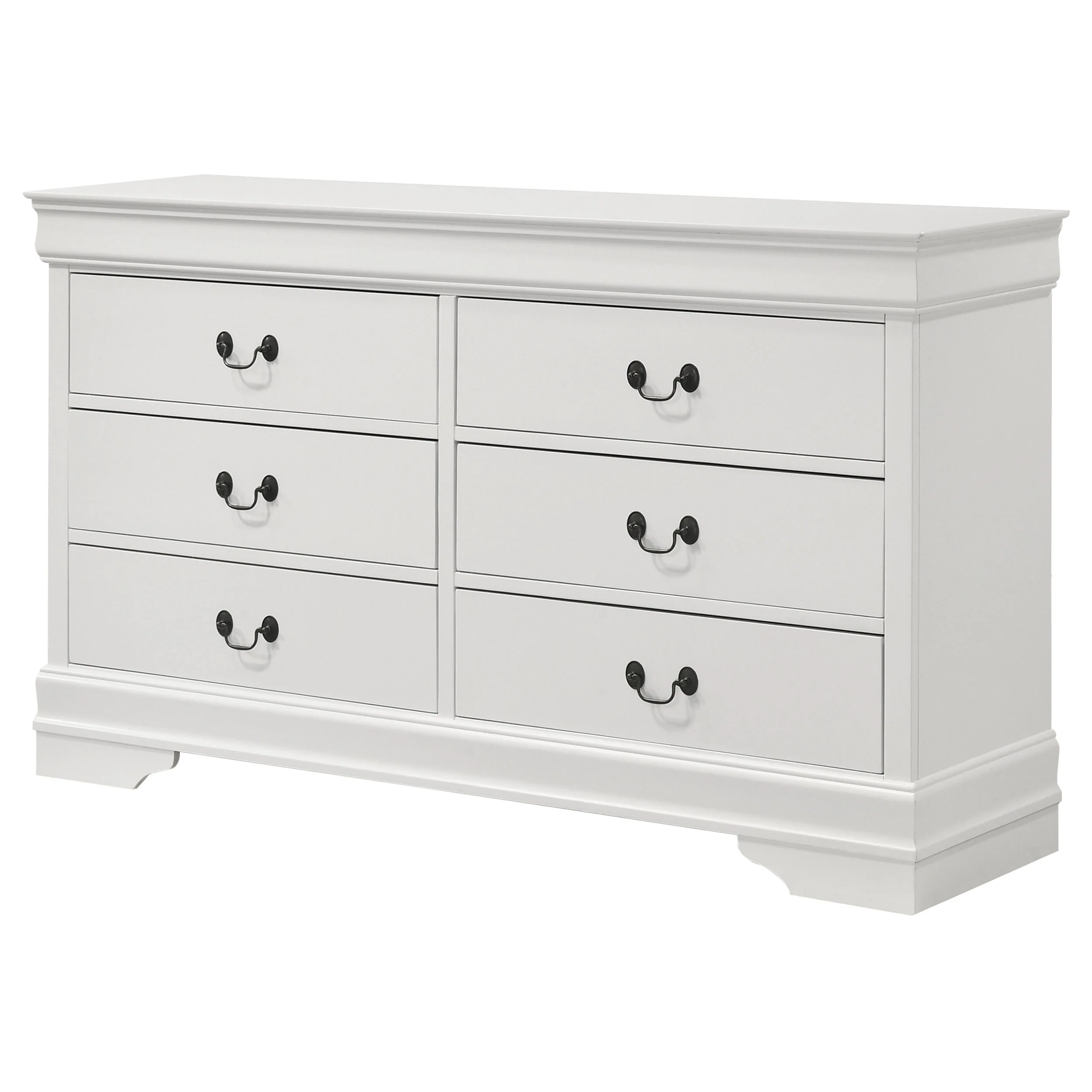 Louis Philippe 6-Drawer Dresser in White - Image 5