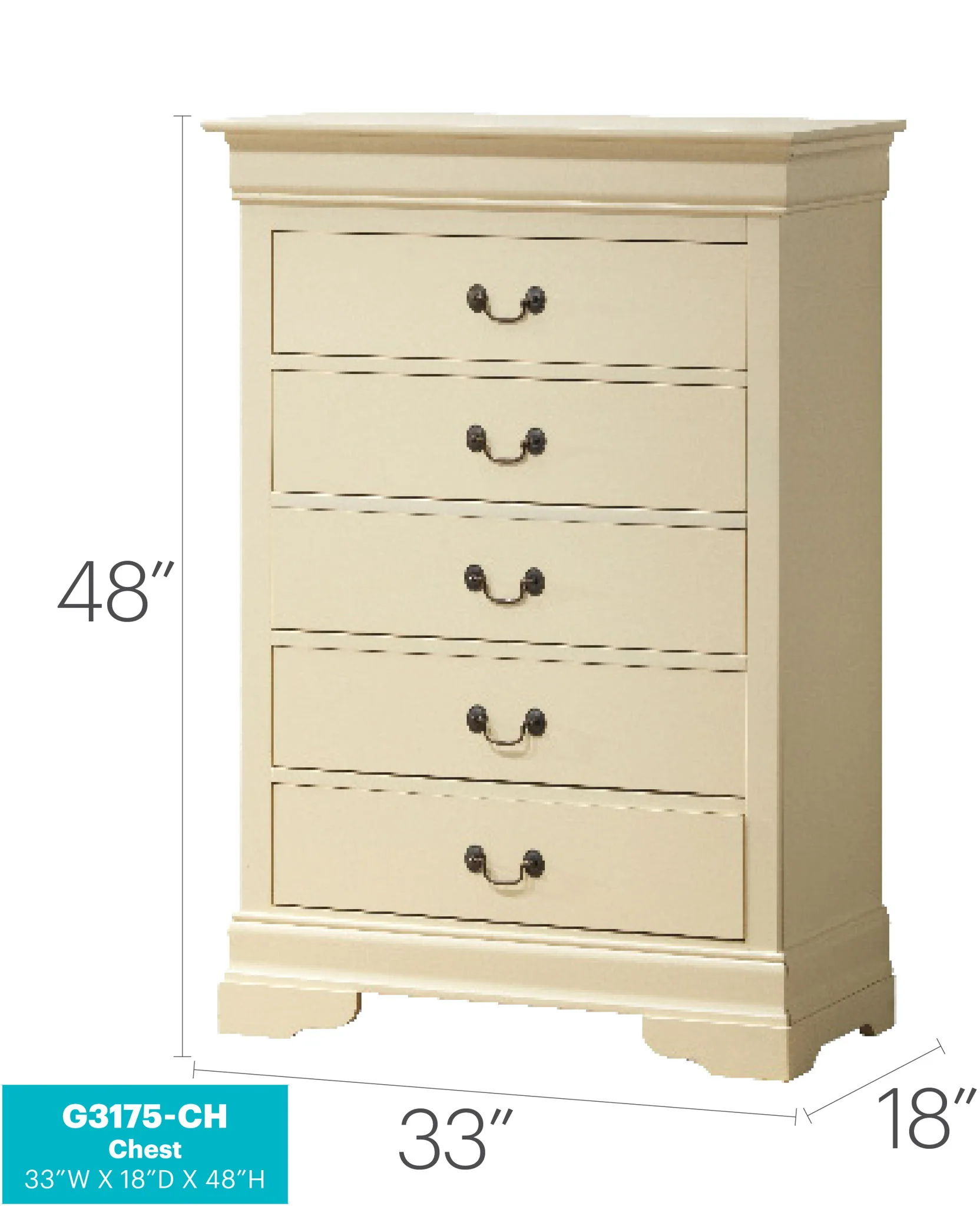Louis Phillipe - Traditional Style Storage Chest Elegant - Image 29