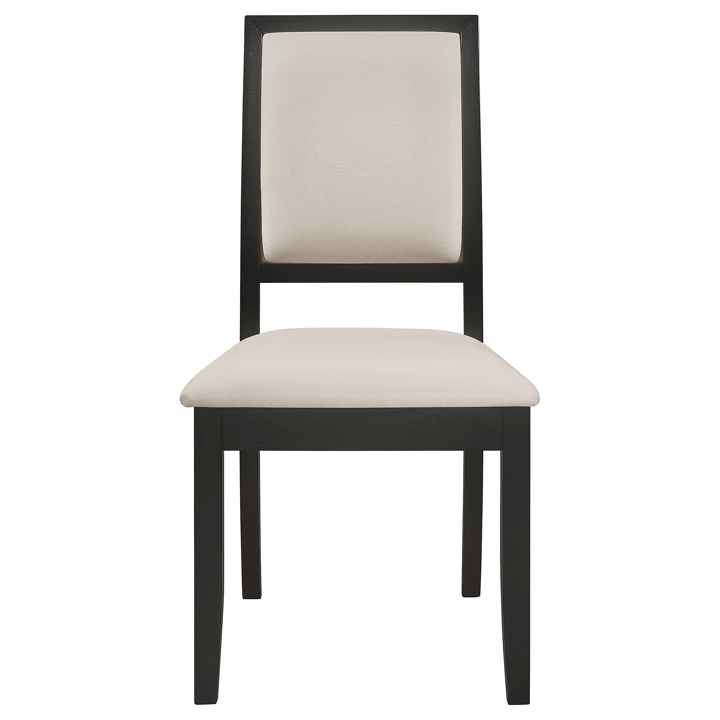 Louise Upholstered Wood Dining Side Chair Black (Set of 2) - Image 3