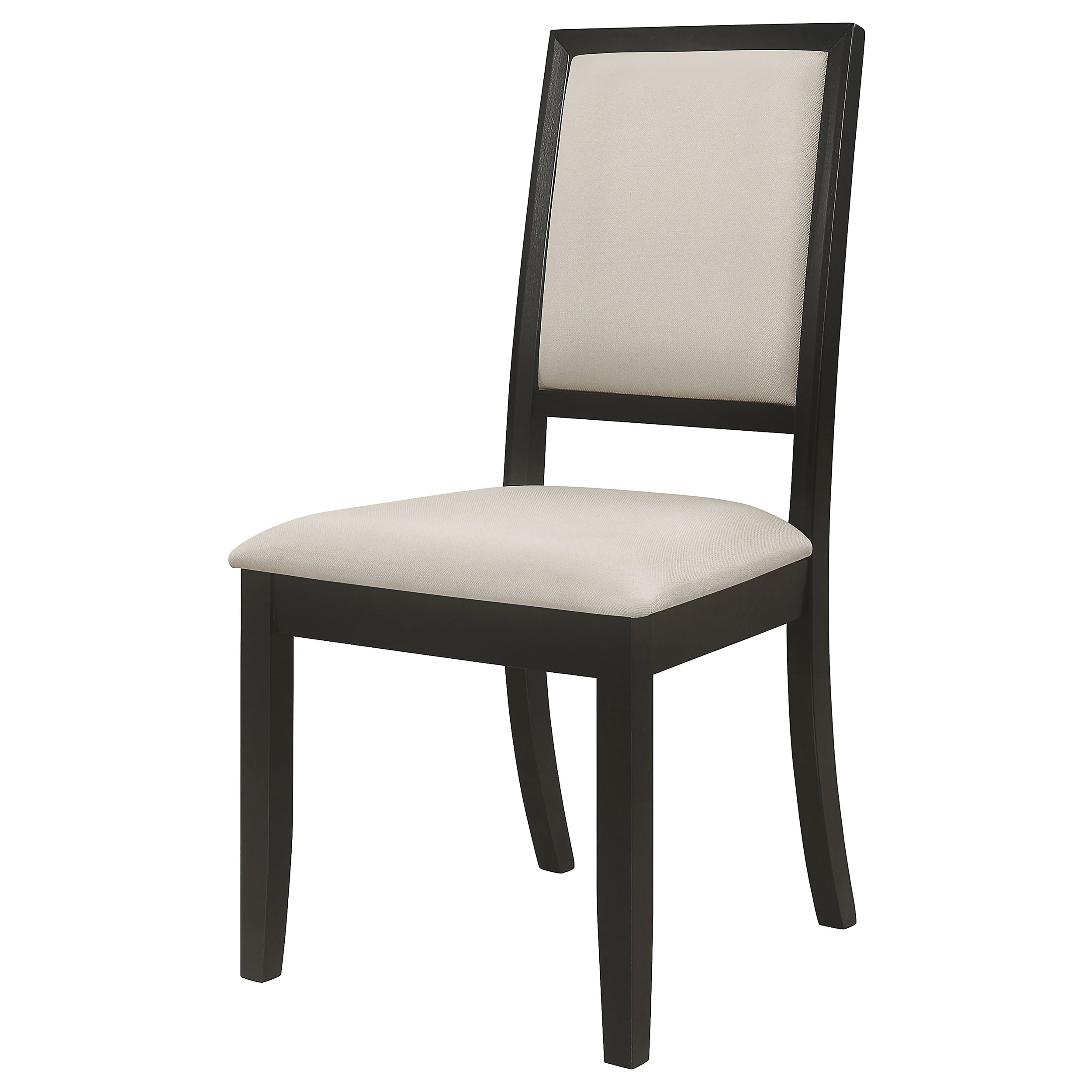 Louise Upholstered Wood Dining Side Chair Black (Set of 2) - Image 4