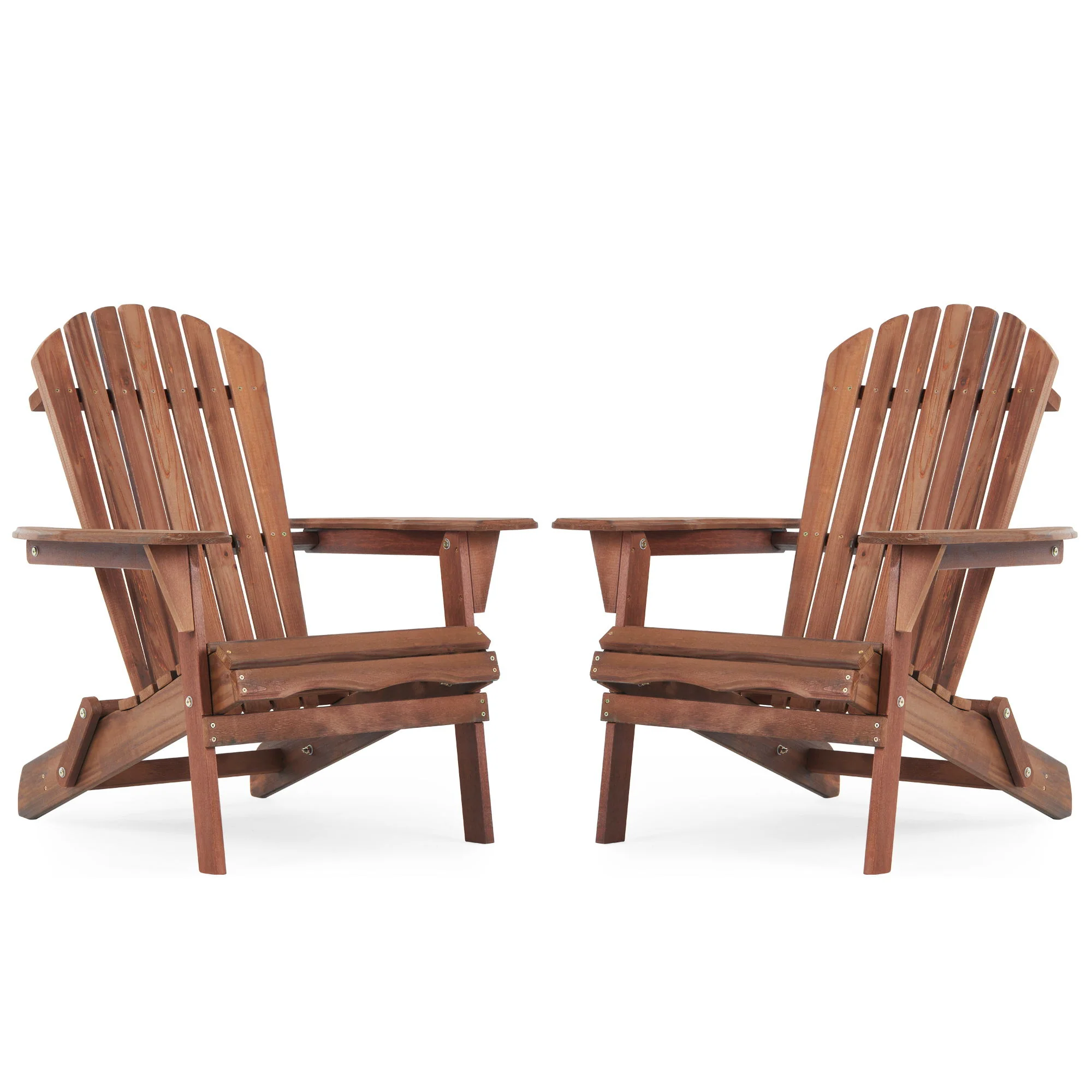 Lounge Patio Chair For Garden Outdoor Wooden Folding Adirondack Chair (Set of 2) Solid Cedar Wood Lounge Patio Chair For Garden