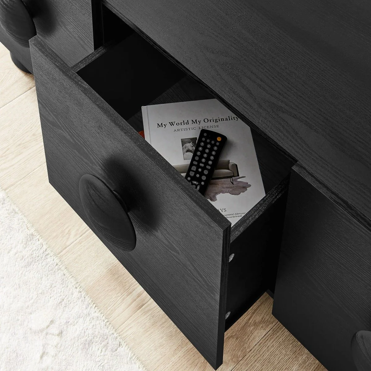 Low Profile TV Stand with Drawers 69 Inch - Image 8