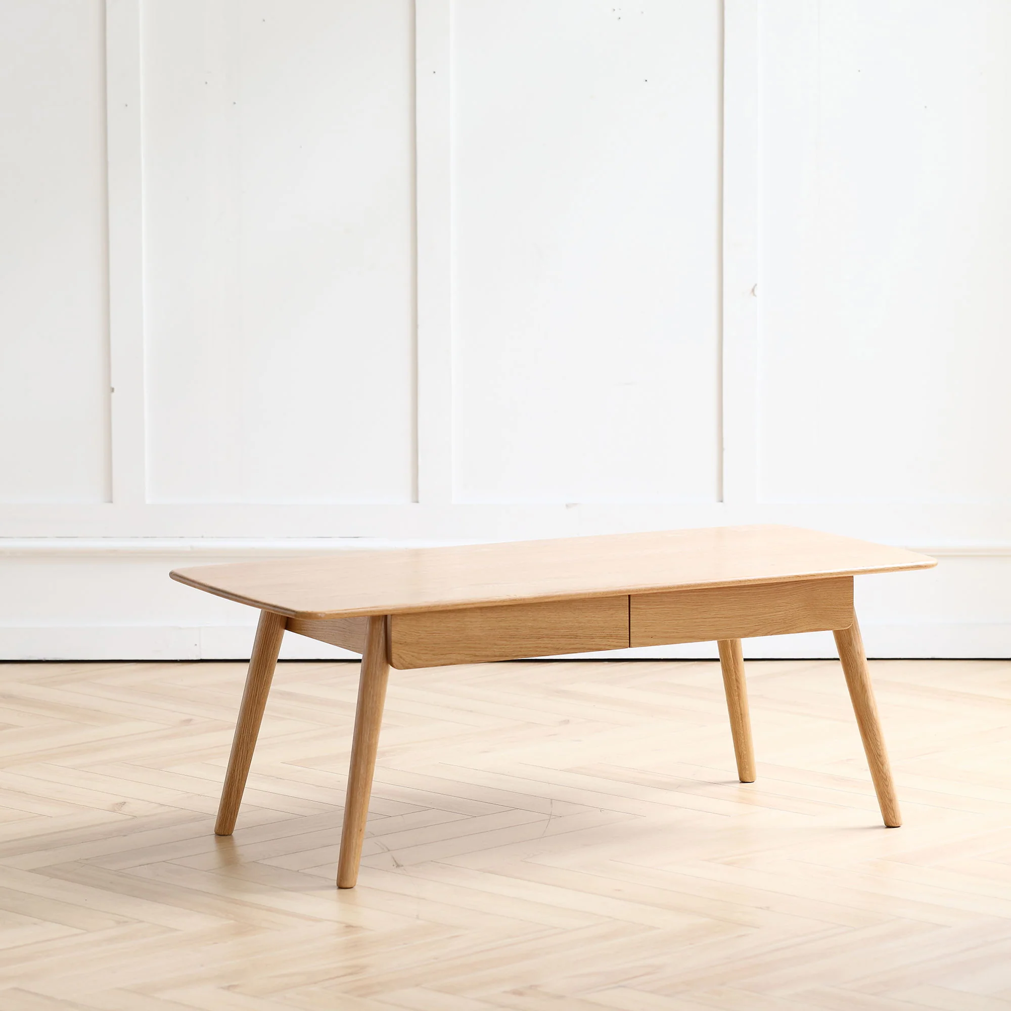 Low Table, Coffee Table With Storage Shelf - Natural - Image 6