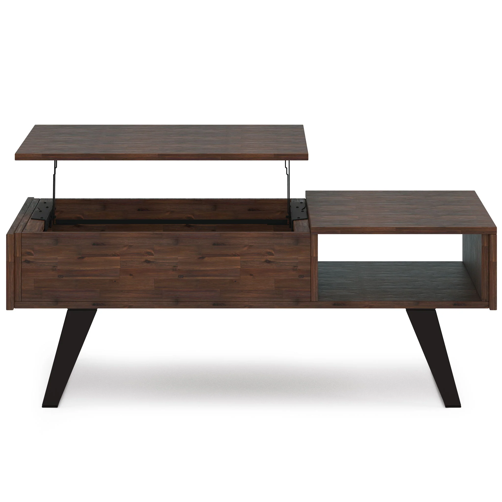 Lowry - Lift Top Coffee Table - Distressed Charcoal Brown - Image 5