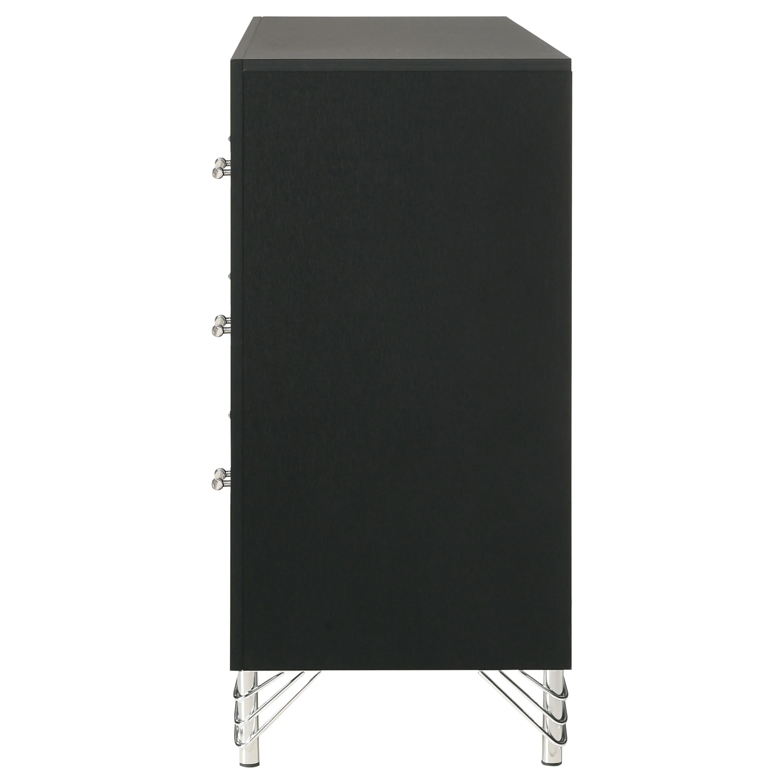 Lucia 6-Drawer Dresser Cabinet in Black - Image 2