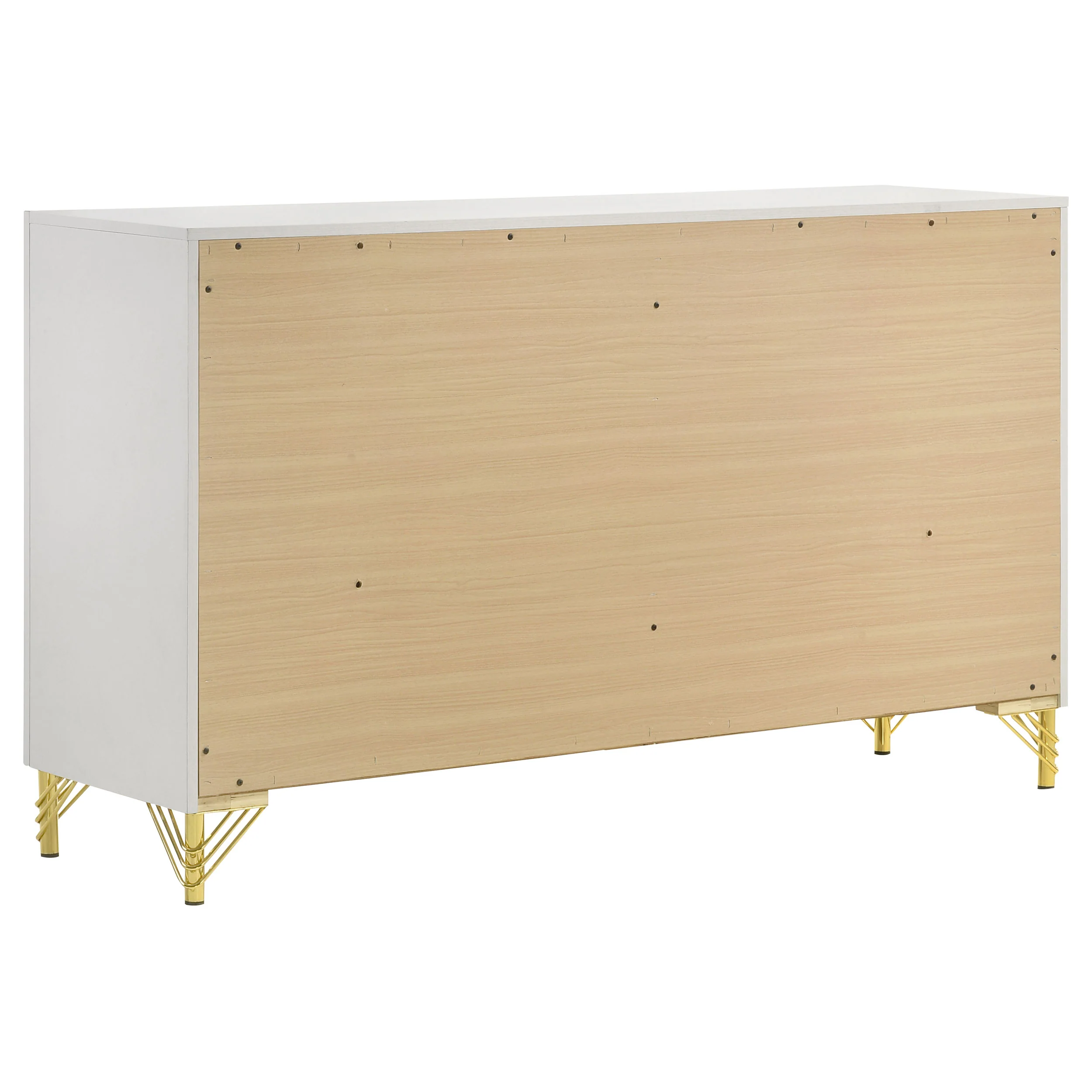 Lucia 6-Drawer Dresser Cabinet in White - Image 7