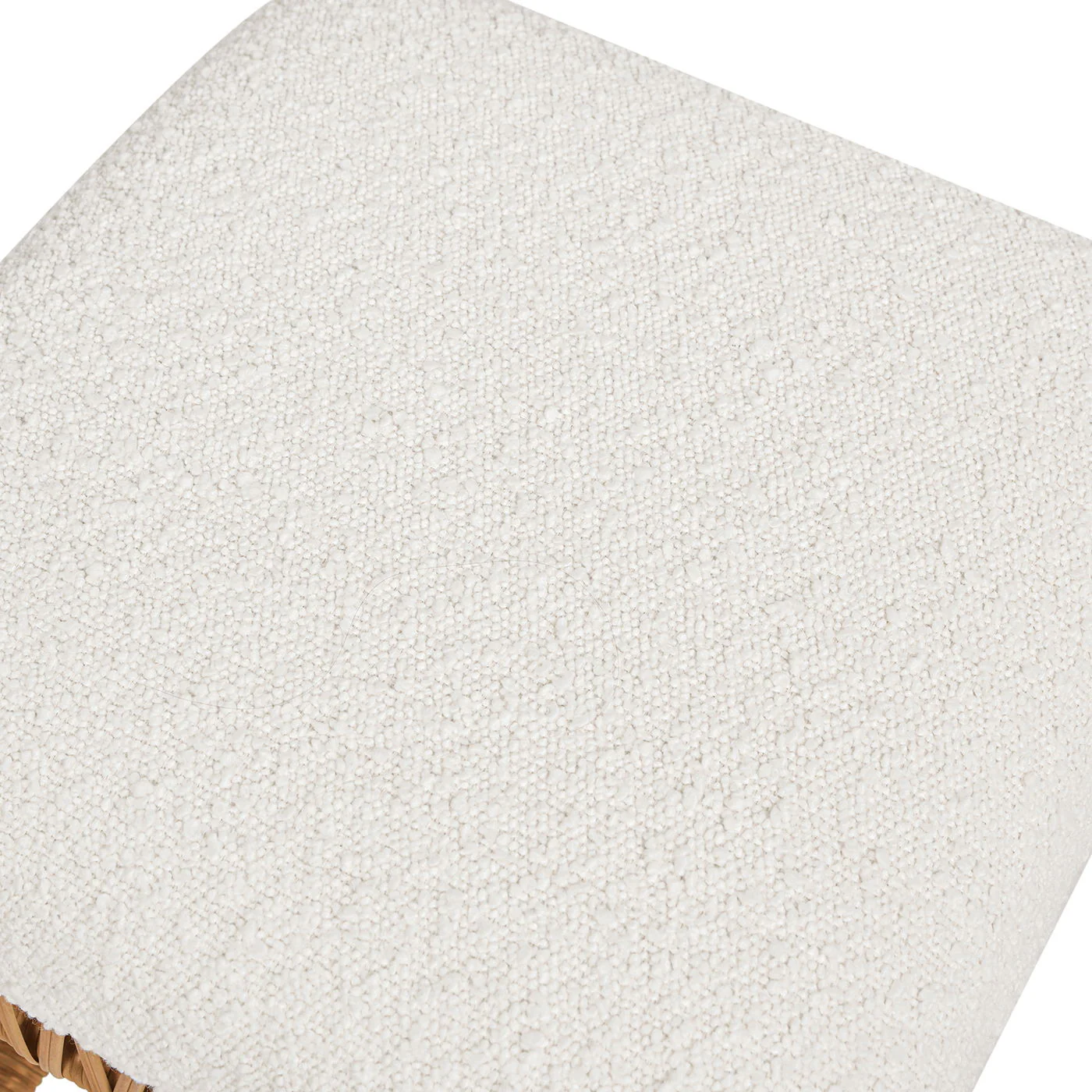 Lucia - Backless Upholstered Counter Stool With Frame - Ivory White - Image 4