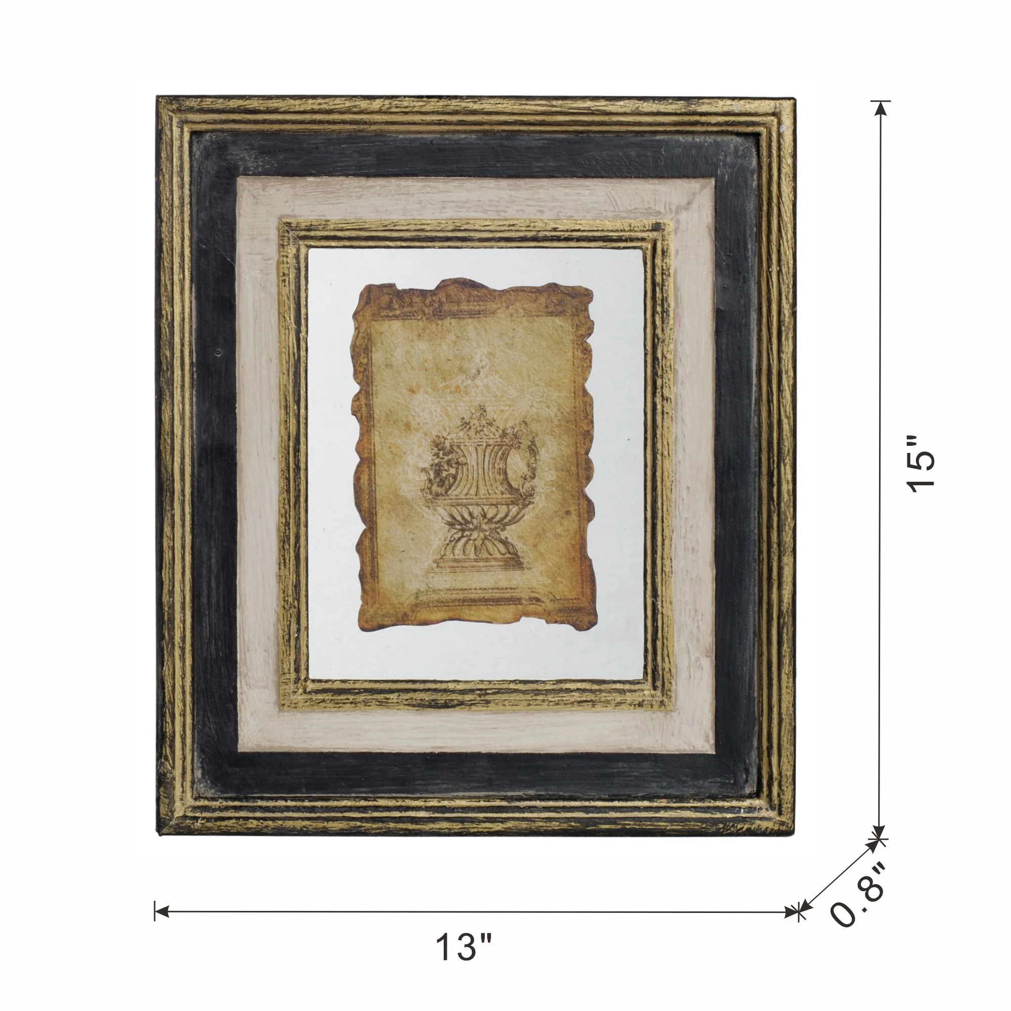 Lucian - Stylish Framed Antiqued Sculpture Print - Image 4