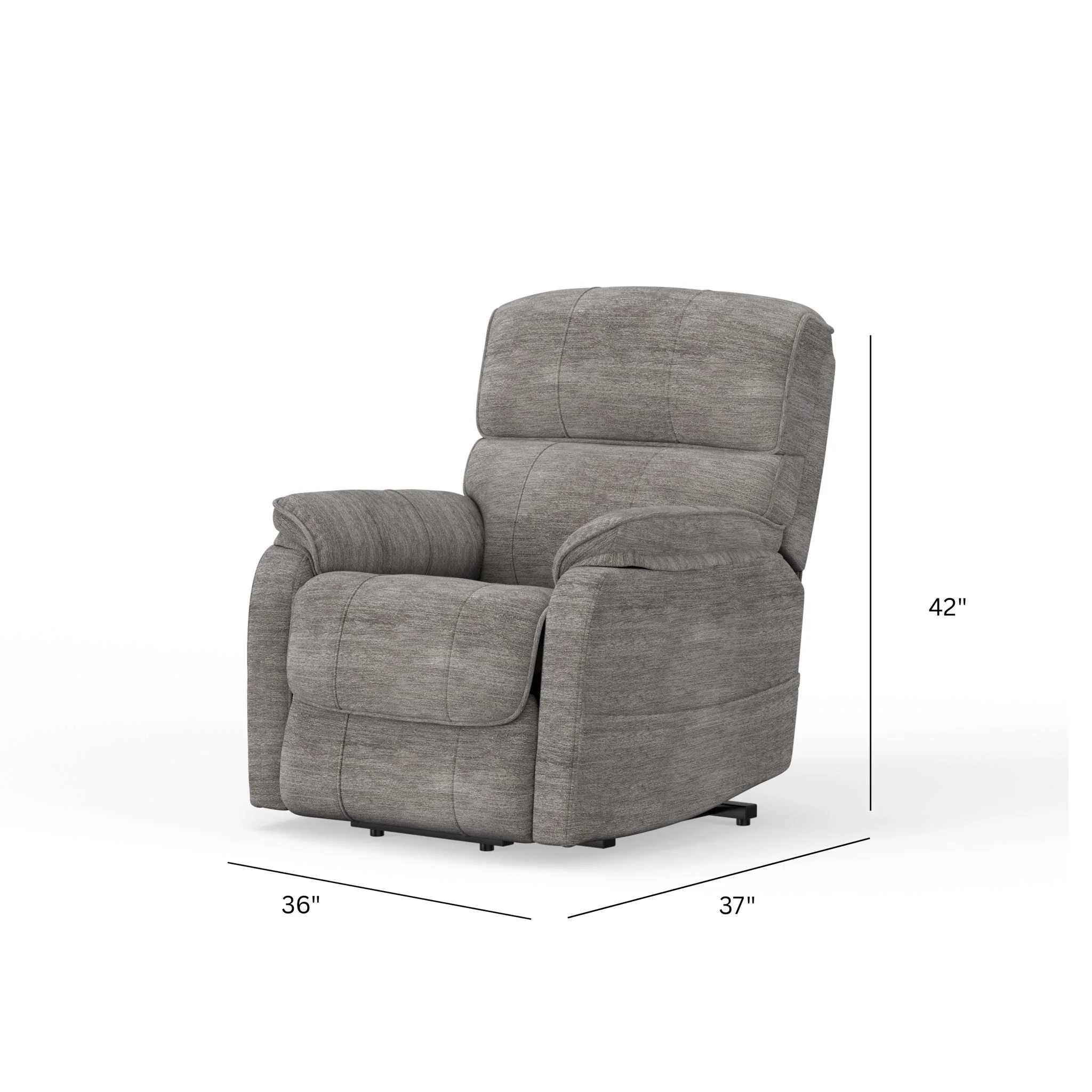 Lucie - Fabric Power Lift Chair - Gray - Image 2