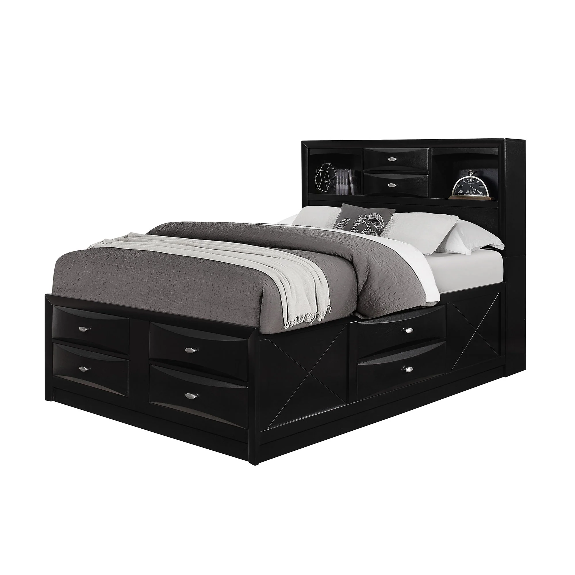 Lucille - Bed With Storage And Bookcase Headboard - Image 5