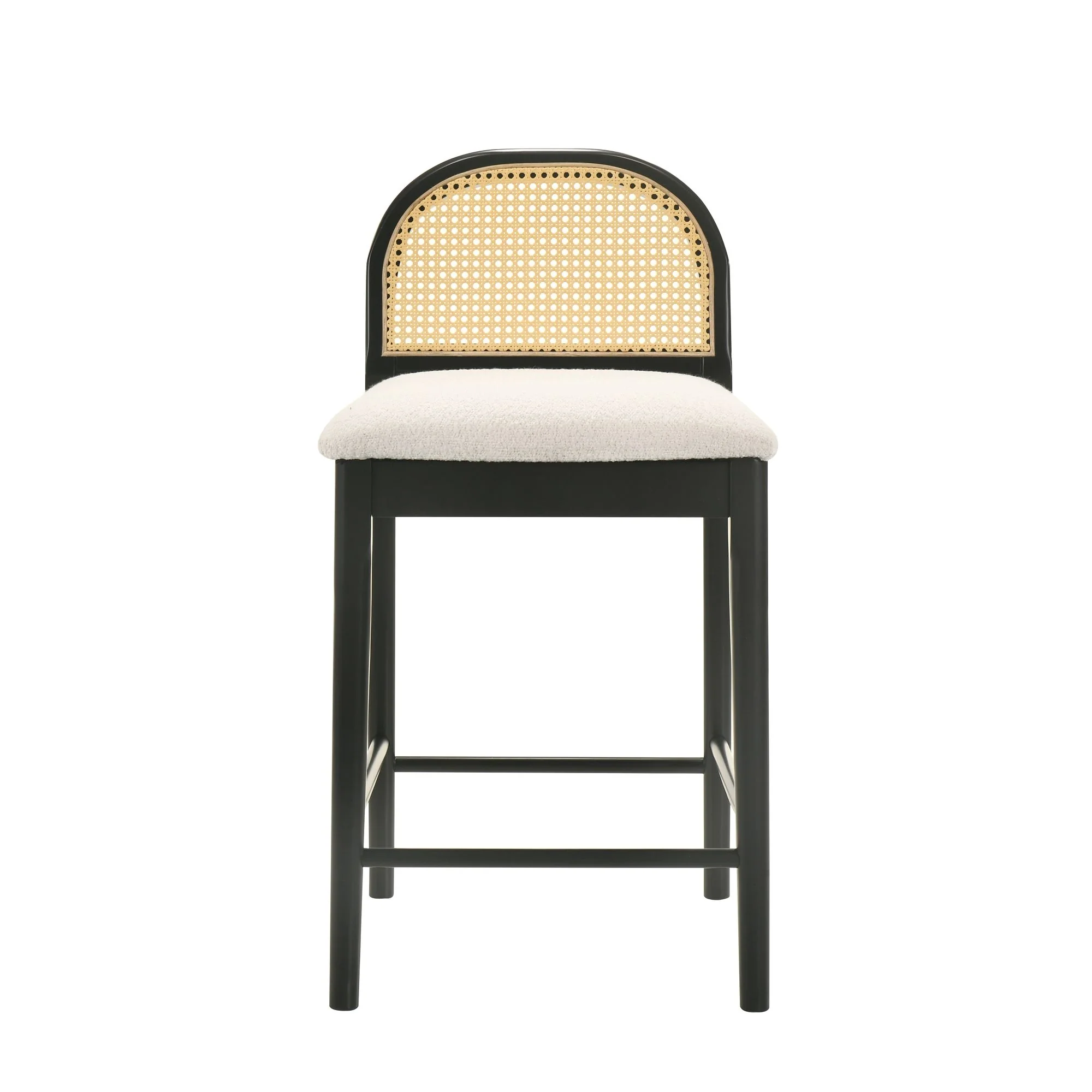 Lucio - Modern Farmhouse Wood Counter Height Kitchen Bar Stool - Image 9