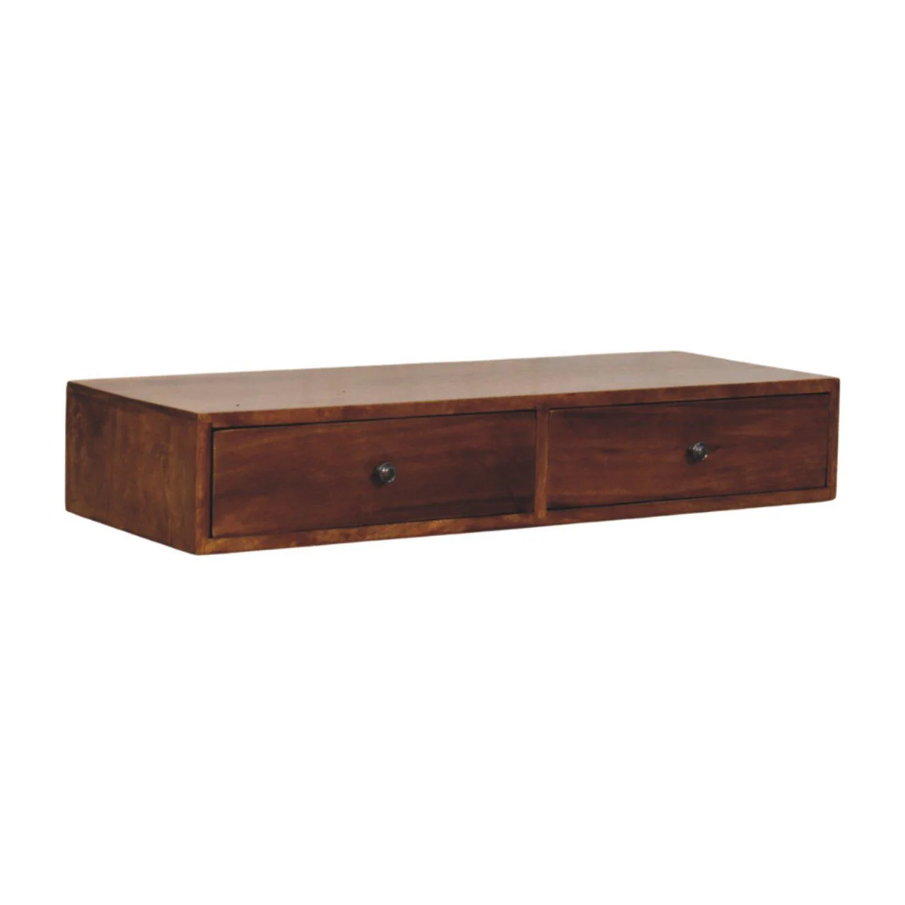 Lunar - 2 Drawer Wall Mounted Console - Brown - Image 5