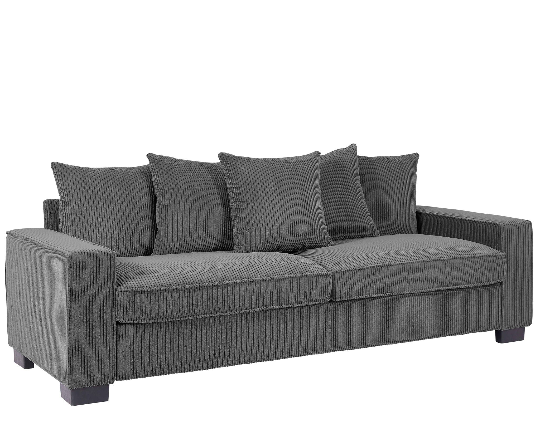 Luxe Sofa With 5 Matching Toss Pillows, Sleek Design, Spacious And Comfortable 3 Seater Couch - Image 5