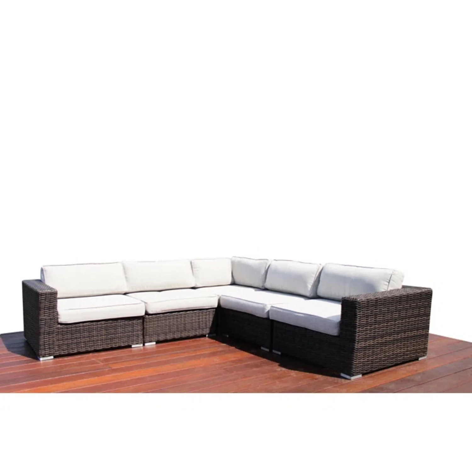 Luxurious Wicker Patio Sectional With Weather Resistant Sunbrella Cushions - Image 19