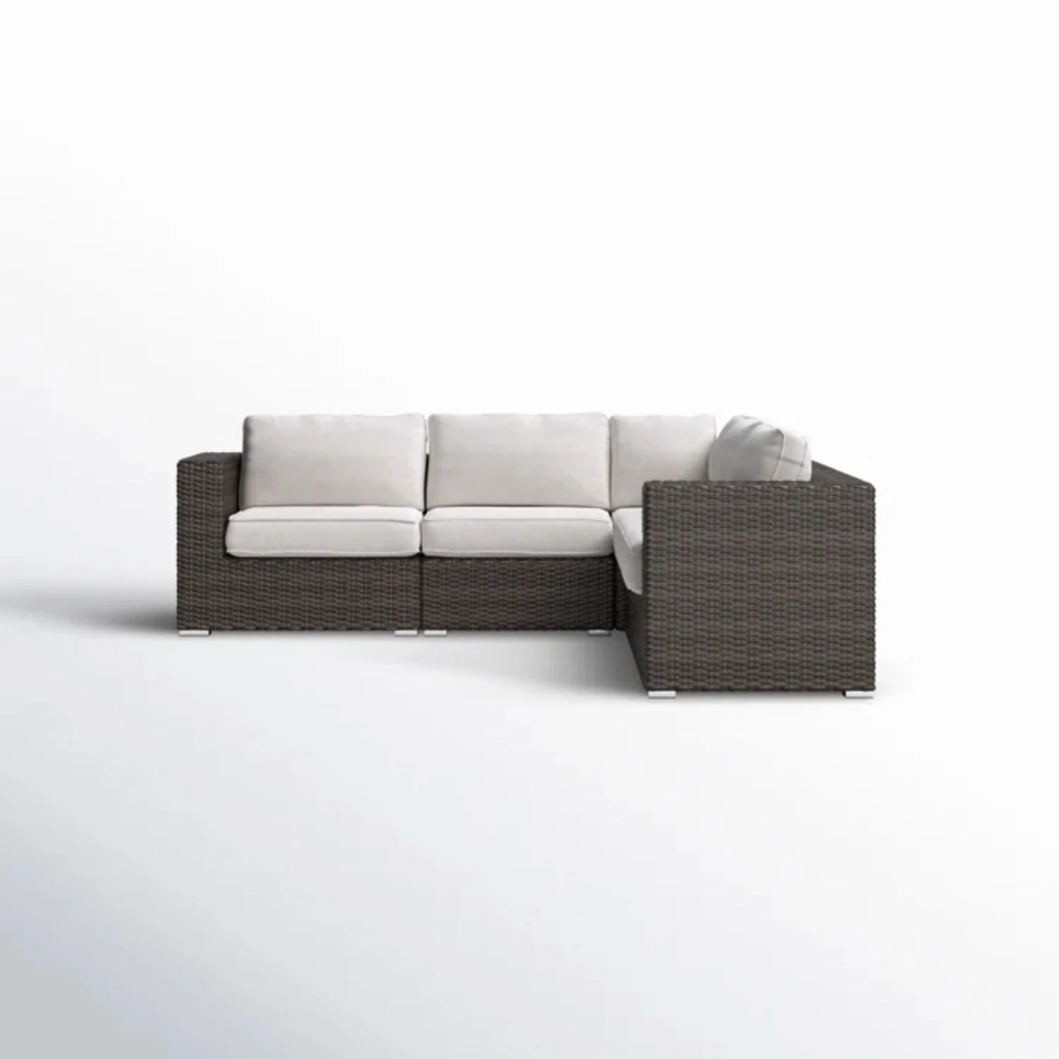 Luxurious Wicker Patio Sectional With Weather Resistant Sunbrella Cushions - Image 2