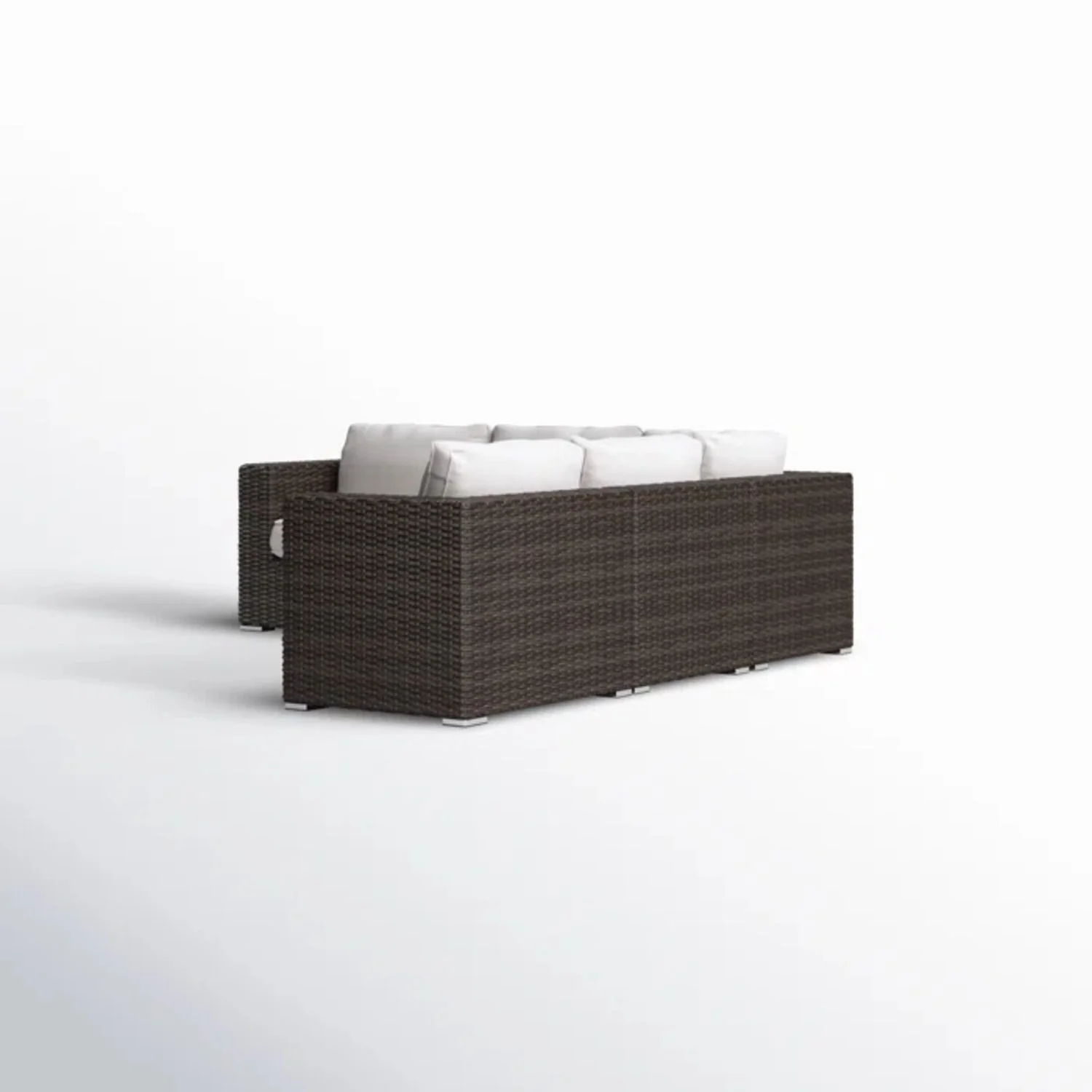 Luxurious Wicker Patio Sectional With Weather Resistant Sunbrella Cushions - Image 21
