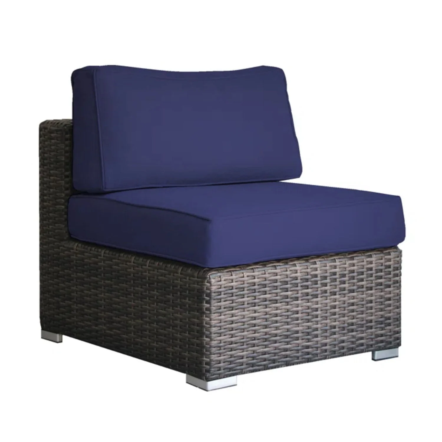 Luxurious Wicker Patio Sectional With Weather Resistant Sunbrella Cushions - Image 22