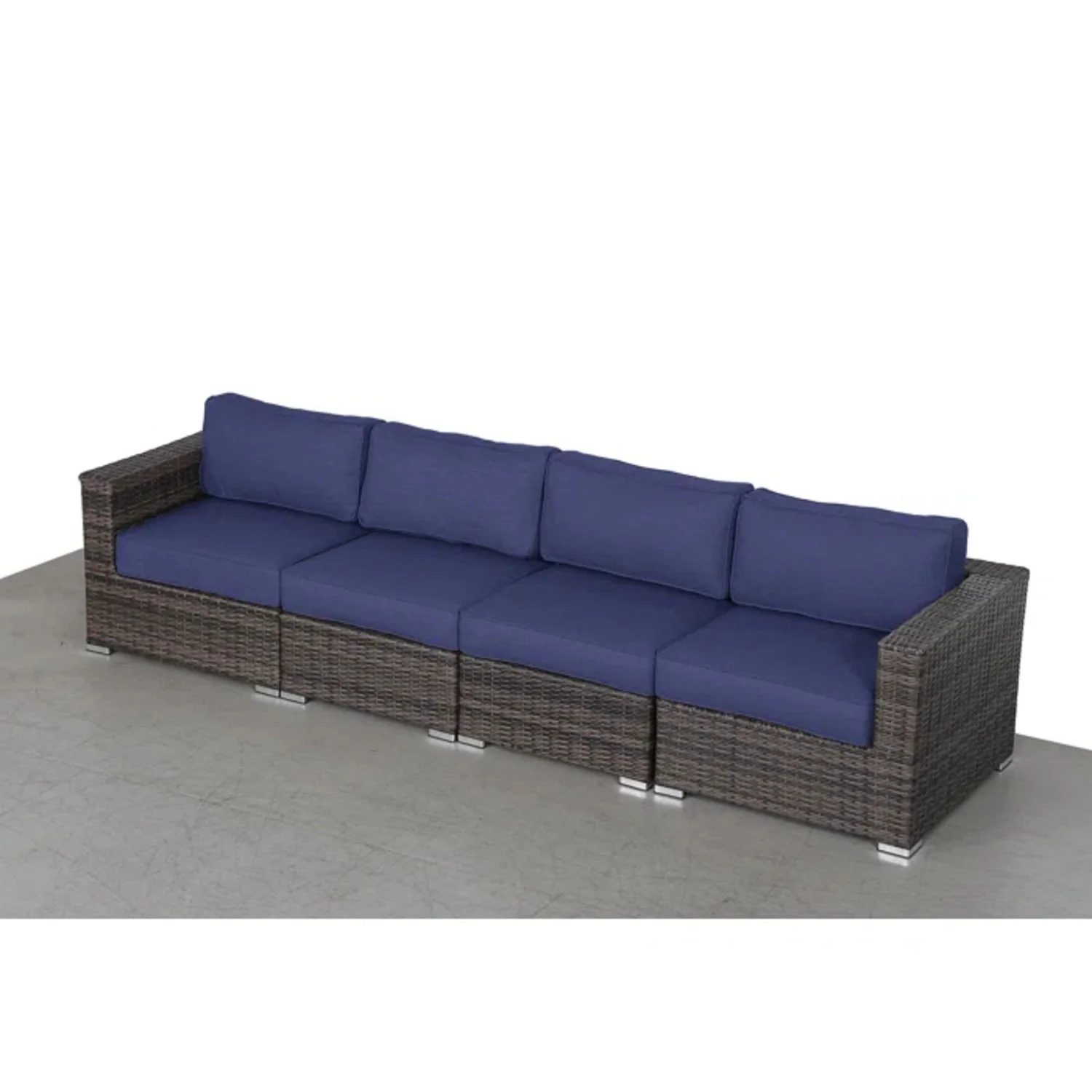 Luxurious Wicker Patio Sectional With Weather Resistant Sunbrella Cushions - Image 35