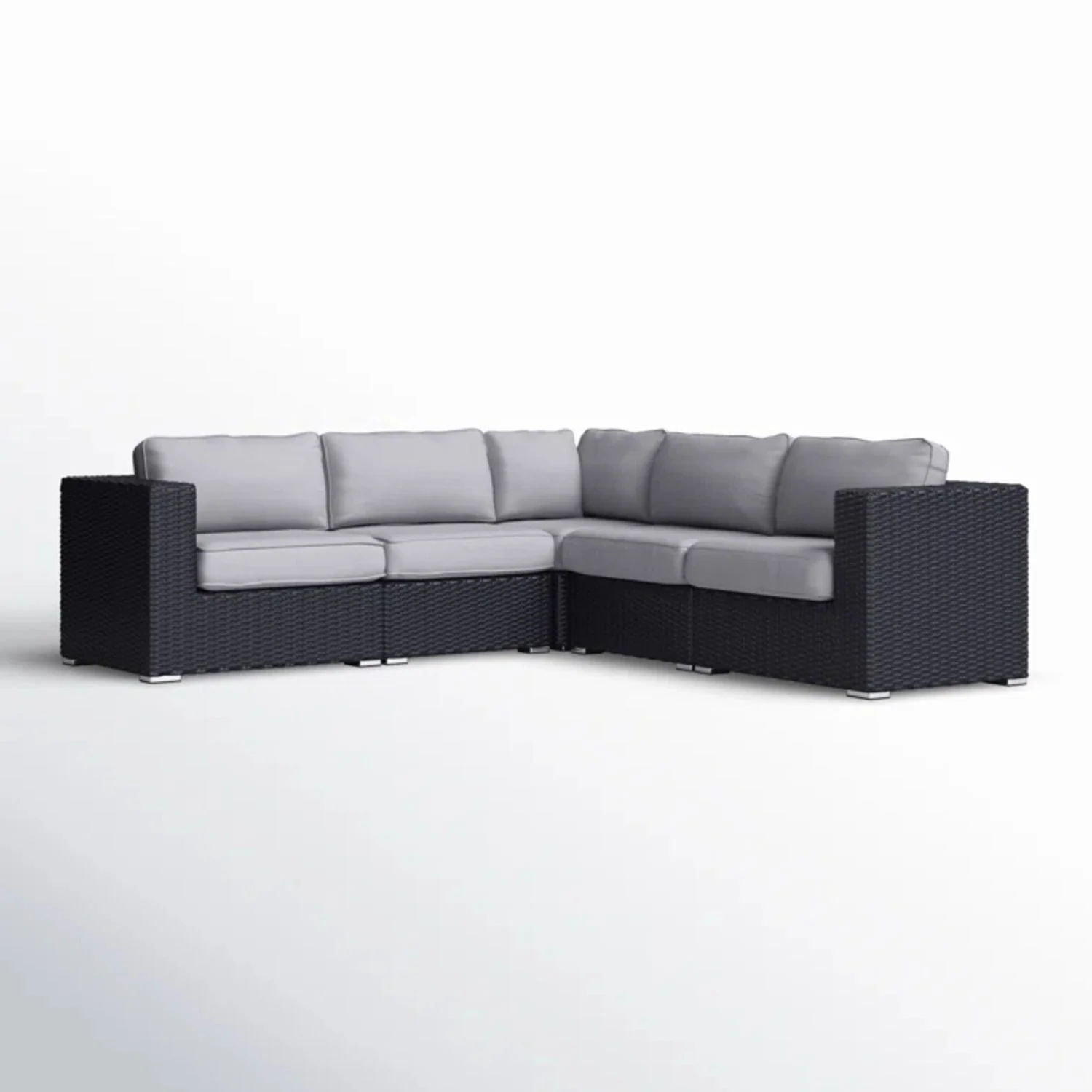 Luxurious Wicker Patio Sectional With Weather Resistant Sunbrella Cushions - Image 8