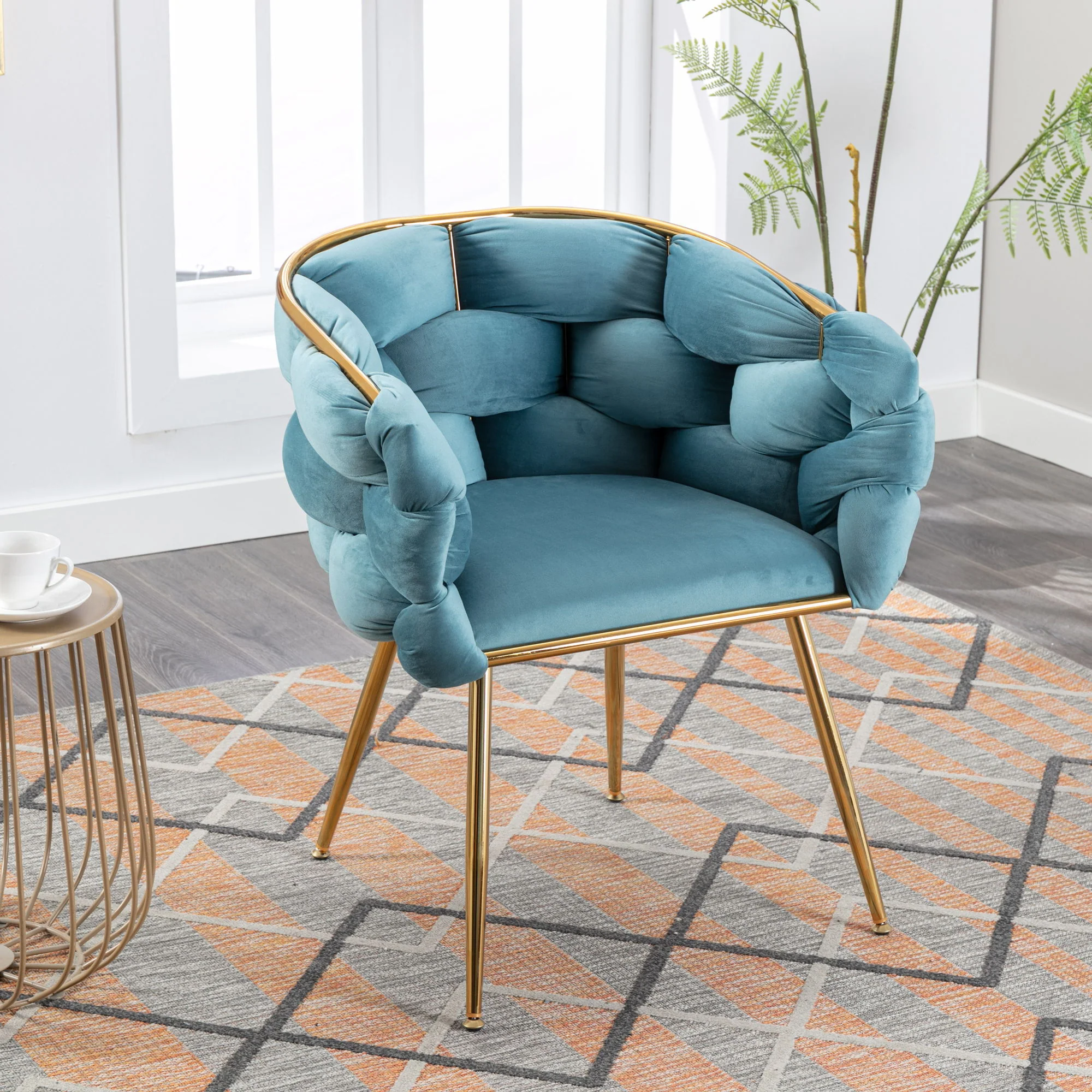 Luxury Modern Simple Leisure Single Sofa Chair Bedroom Lazy Person Household Dresser Stool Manicure Table Back Chair - Image 25