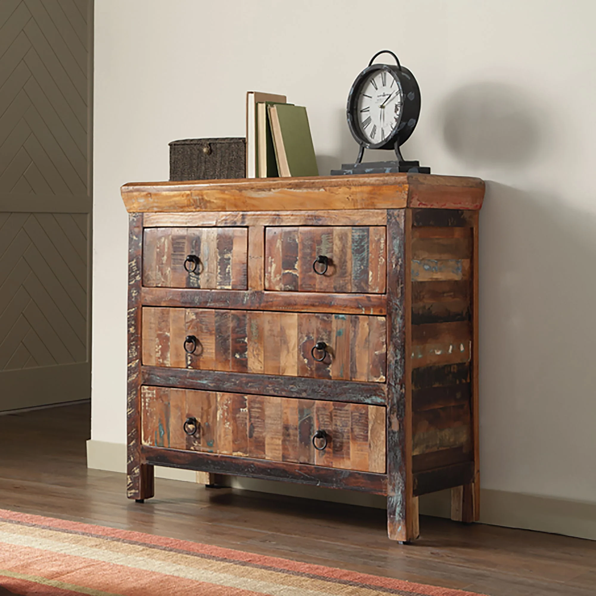 Lynden - 4 Drawer Accent Cabinet With Ring Pulls - Wood - Image 4