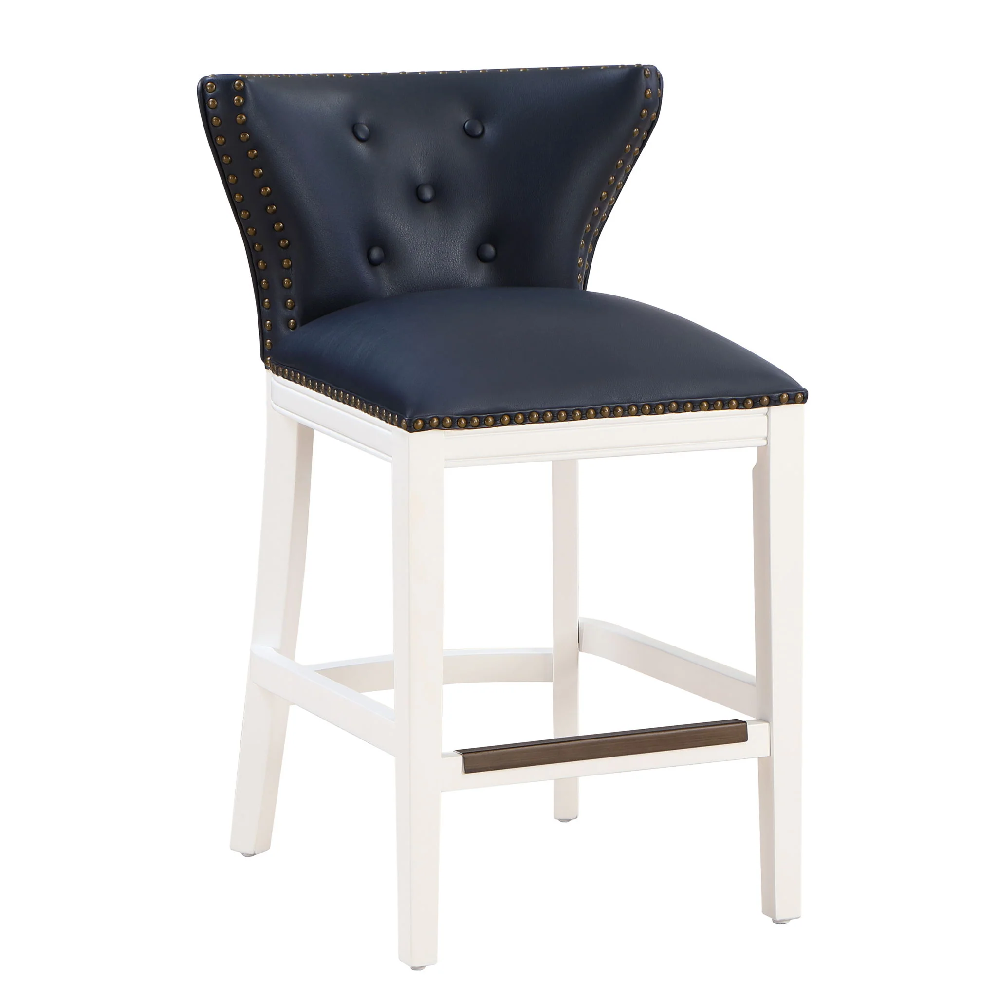 Macon - Counter Stool With Accents - Dark Blue - Image 6