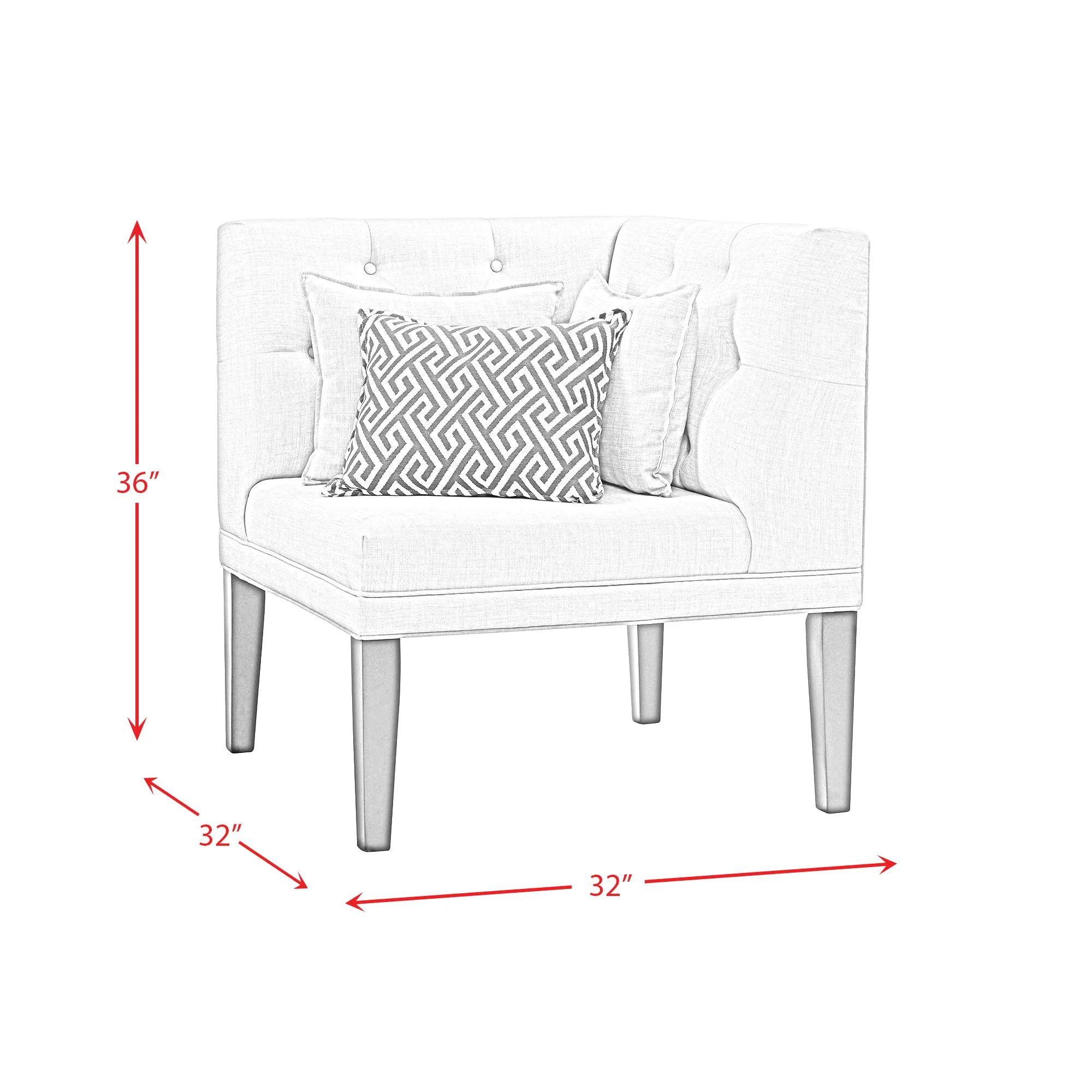 Maddox - Corner With Three Pillows - Beige - Image 2