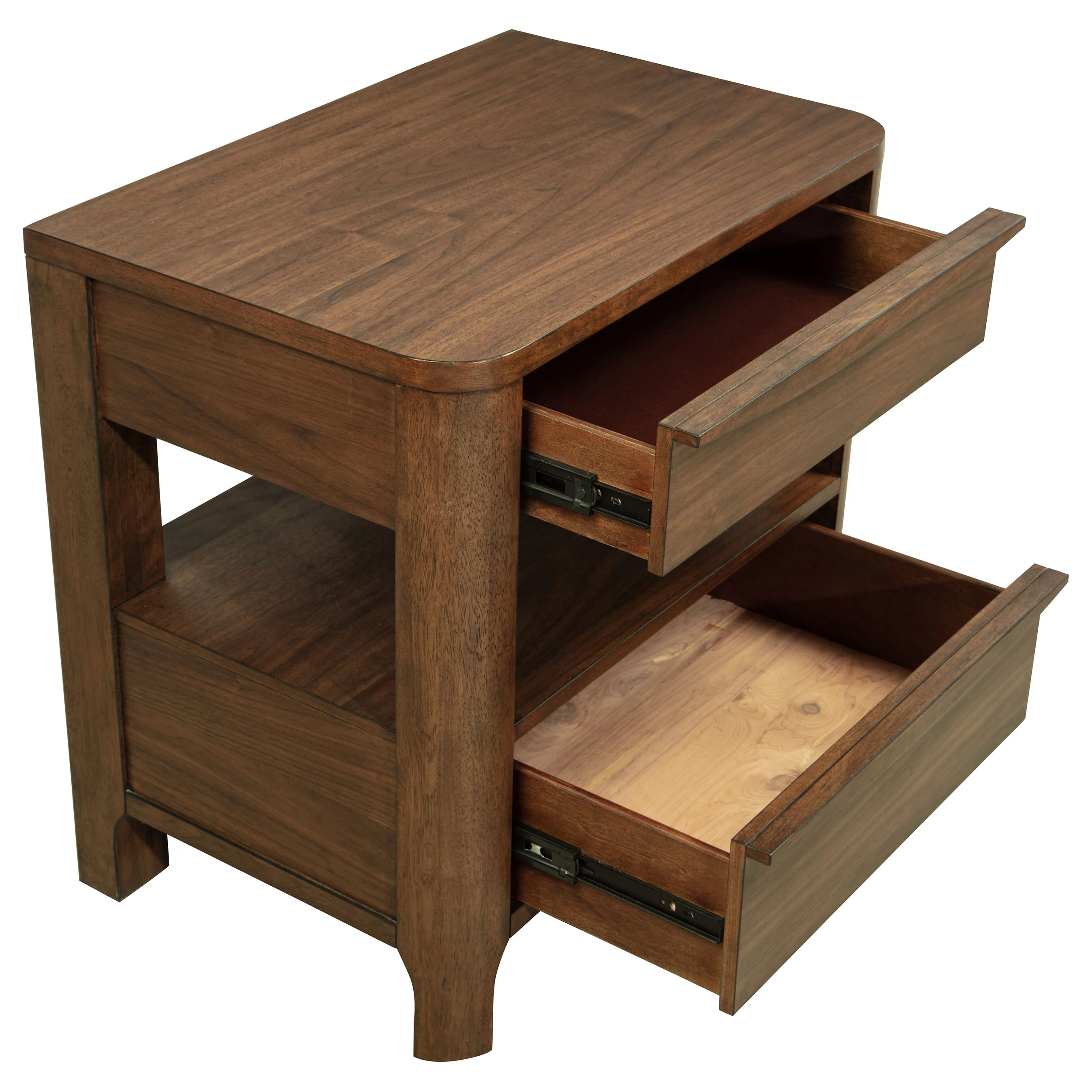 Maderia 2-Drawer Nightstand, Walnut Veneer - Image 11