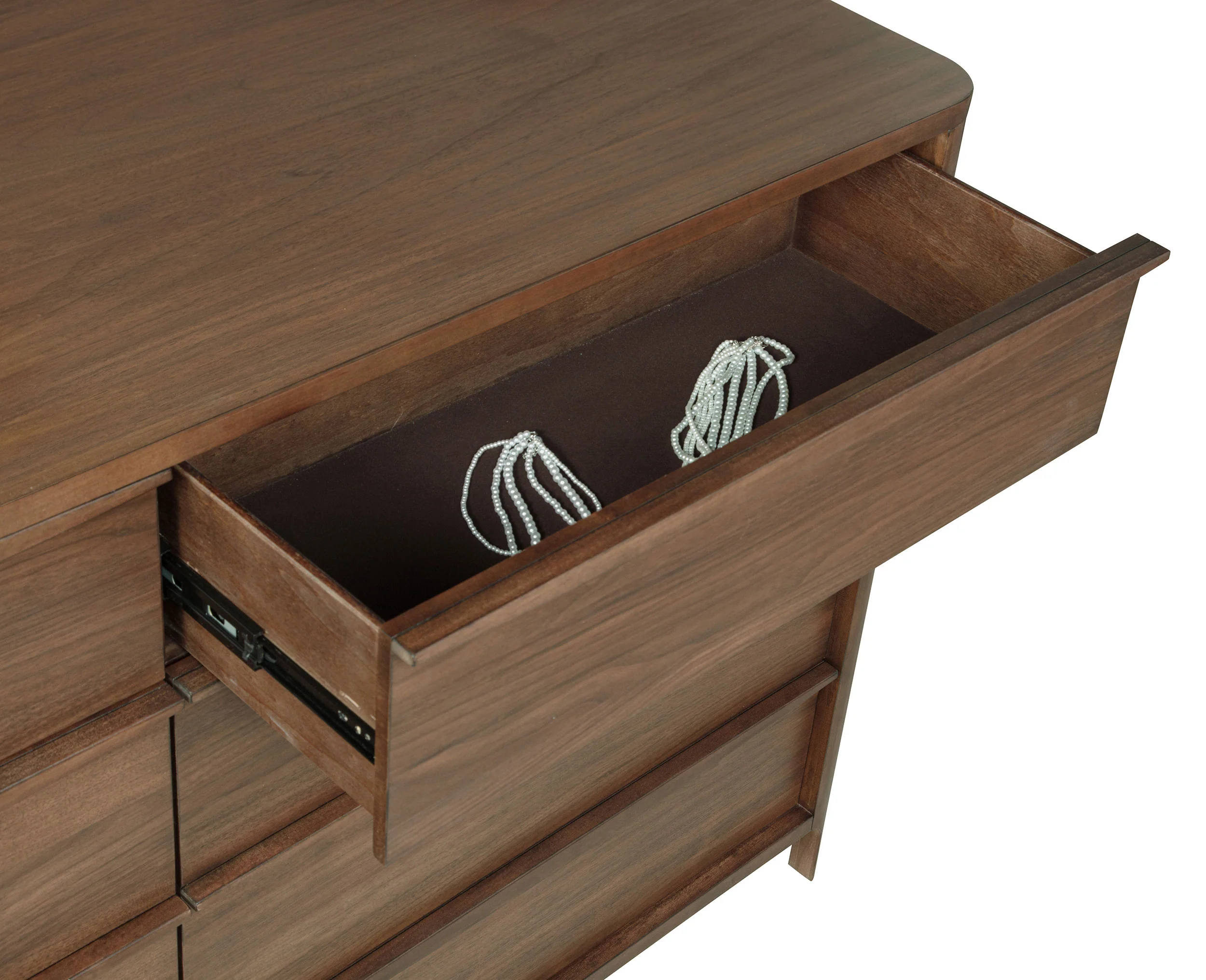 Maderia 8-Drawer Dresser and Mirror Walnut - Image 10