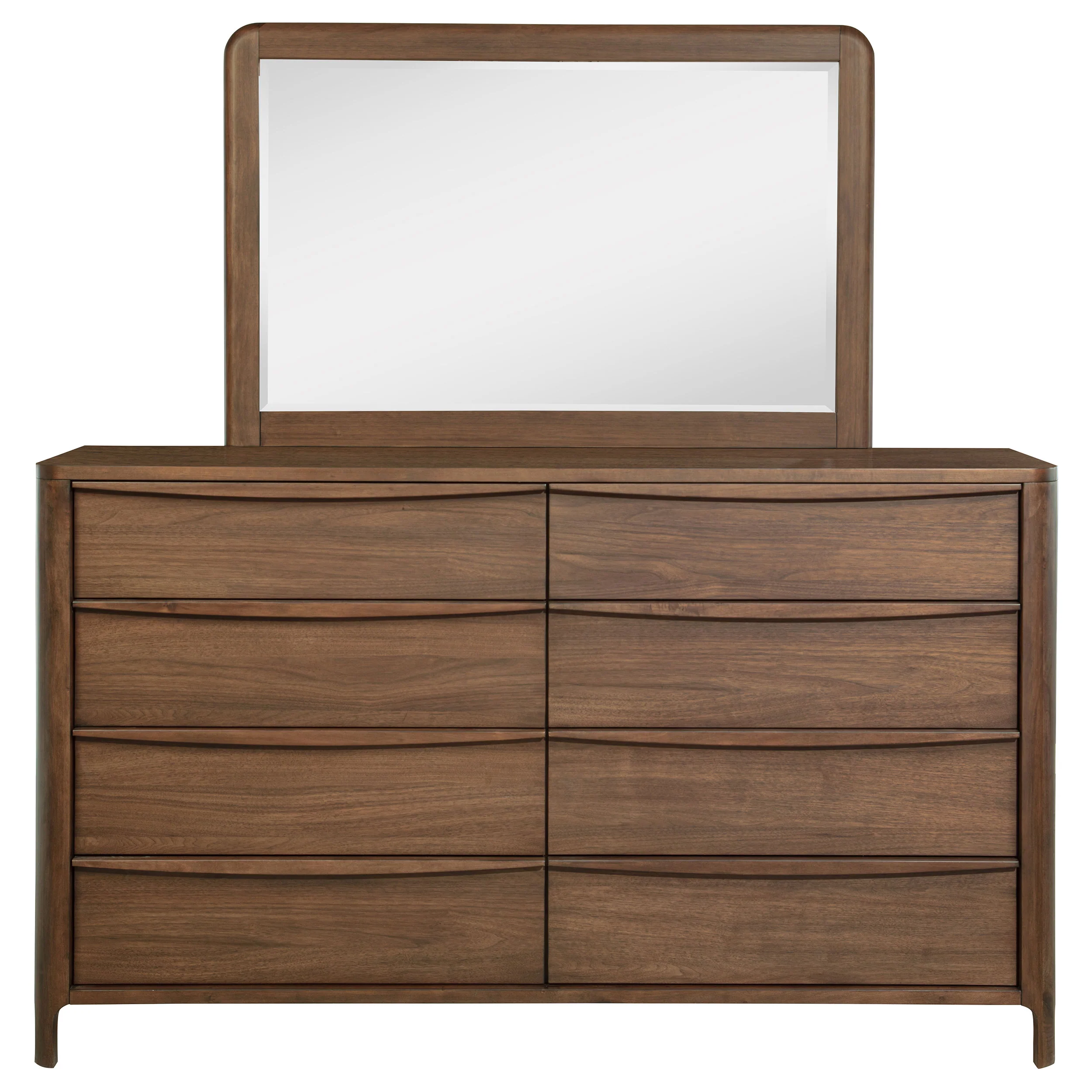 Maderia 8-Drawer Dresser and Mirror Walnut - Image 3