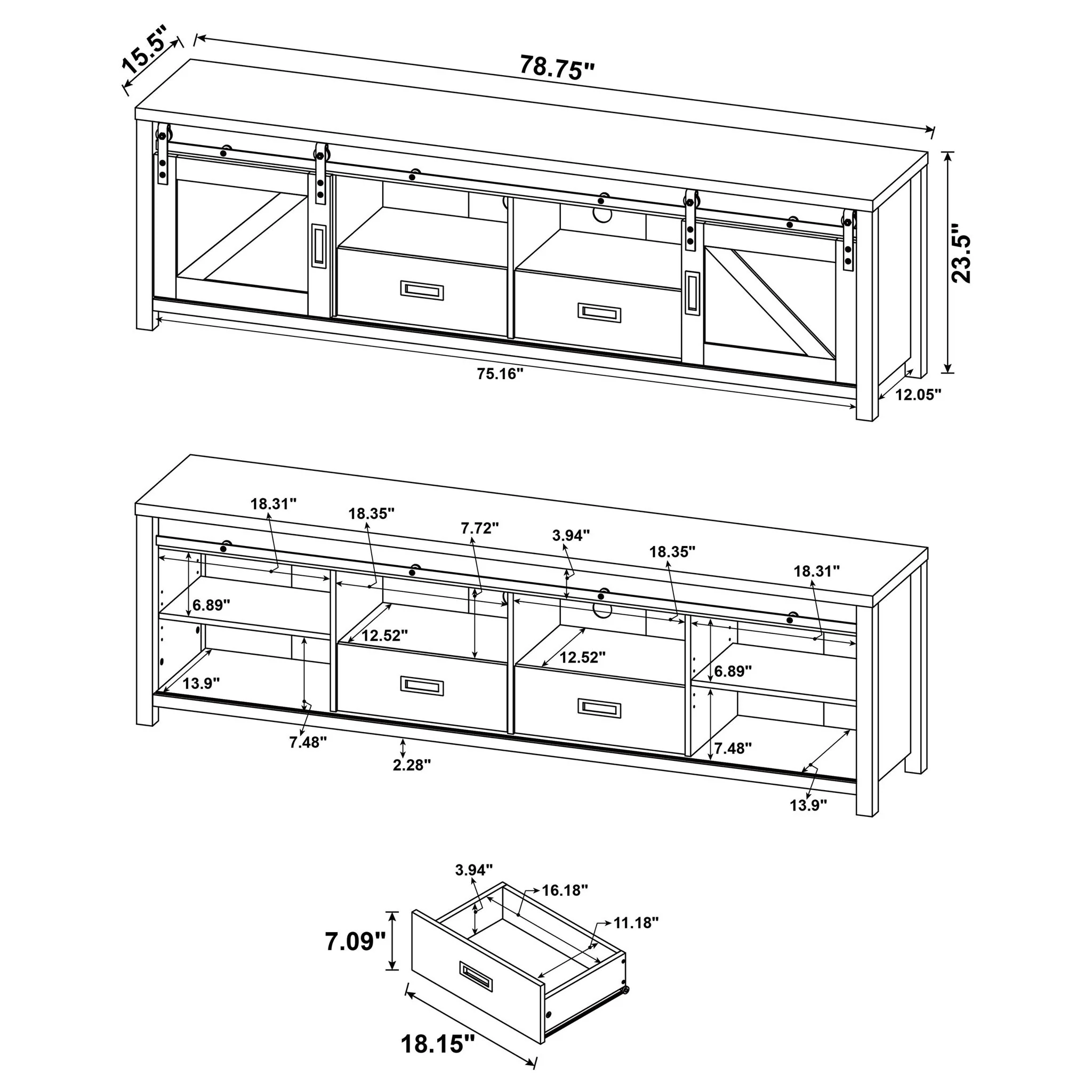 Madra - 2 Door TV Stand - Image 4