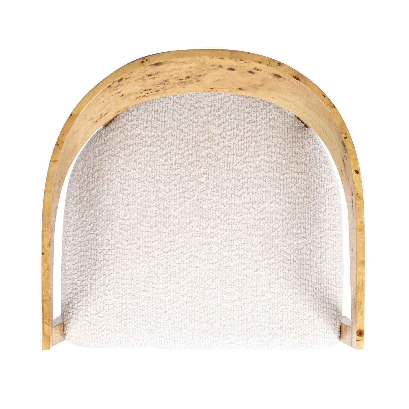 Madrid - Burl Barrel Accent Arm Chair - Seashell White - Image 6