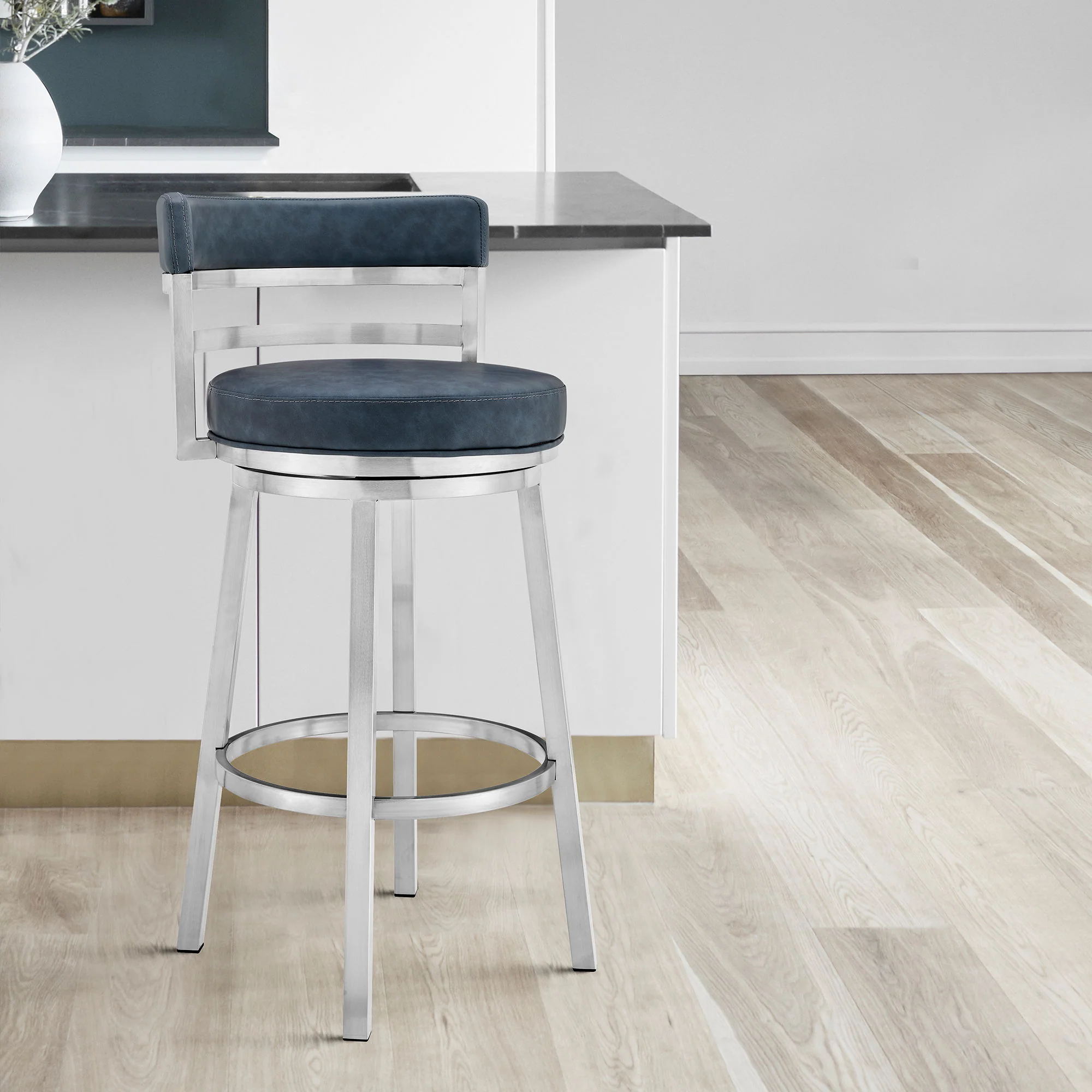 Madrid - Swivel Stainless Steel Bar Stool - Image 29