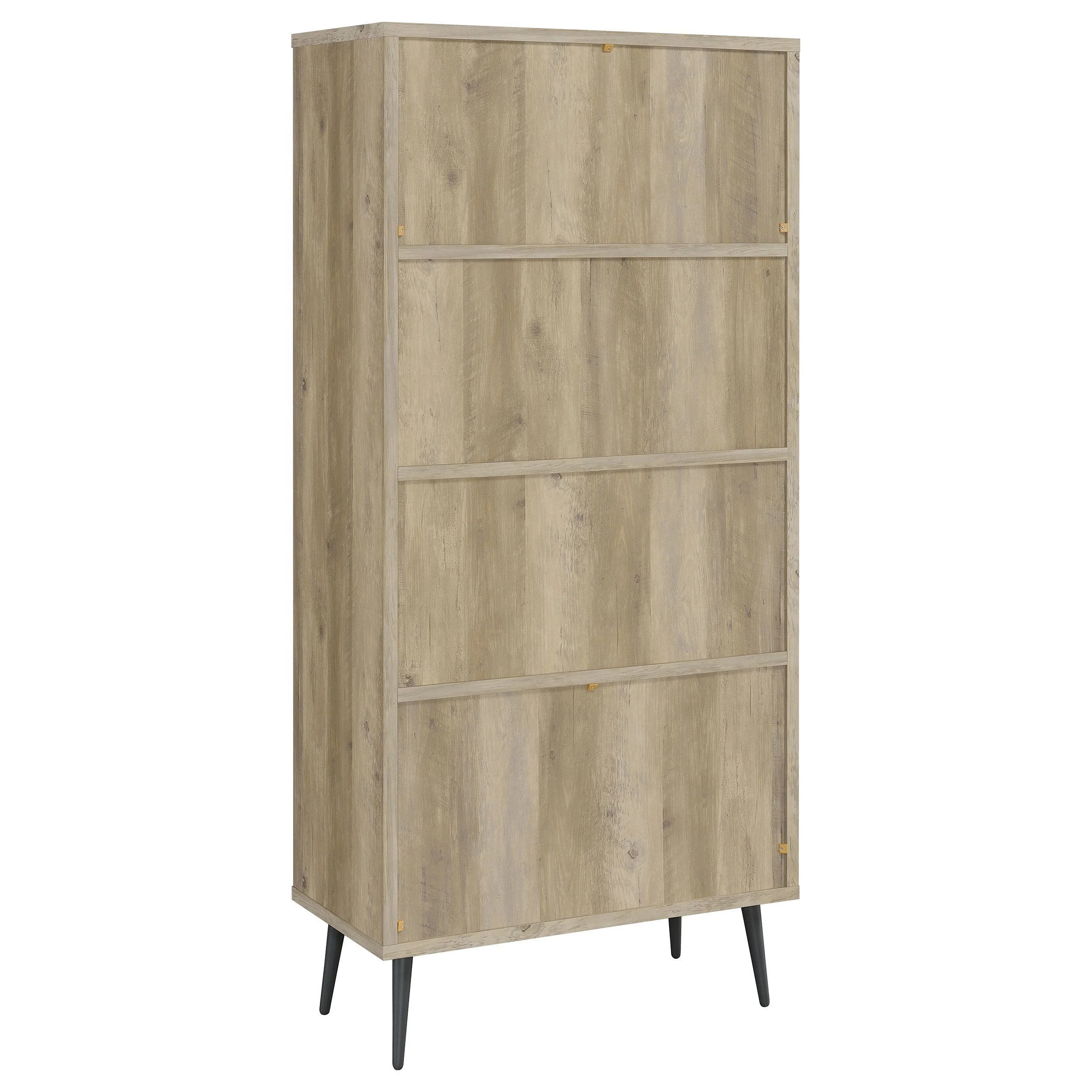 Maeve 70-inch 3-Shelf Bookcase with Drawers in Distressed Pine - Image 9