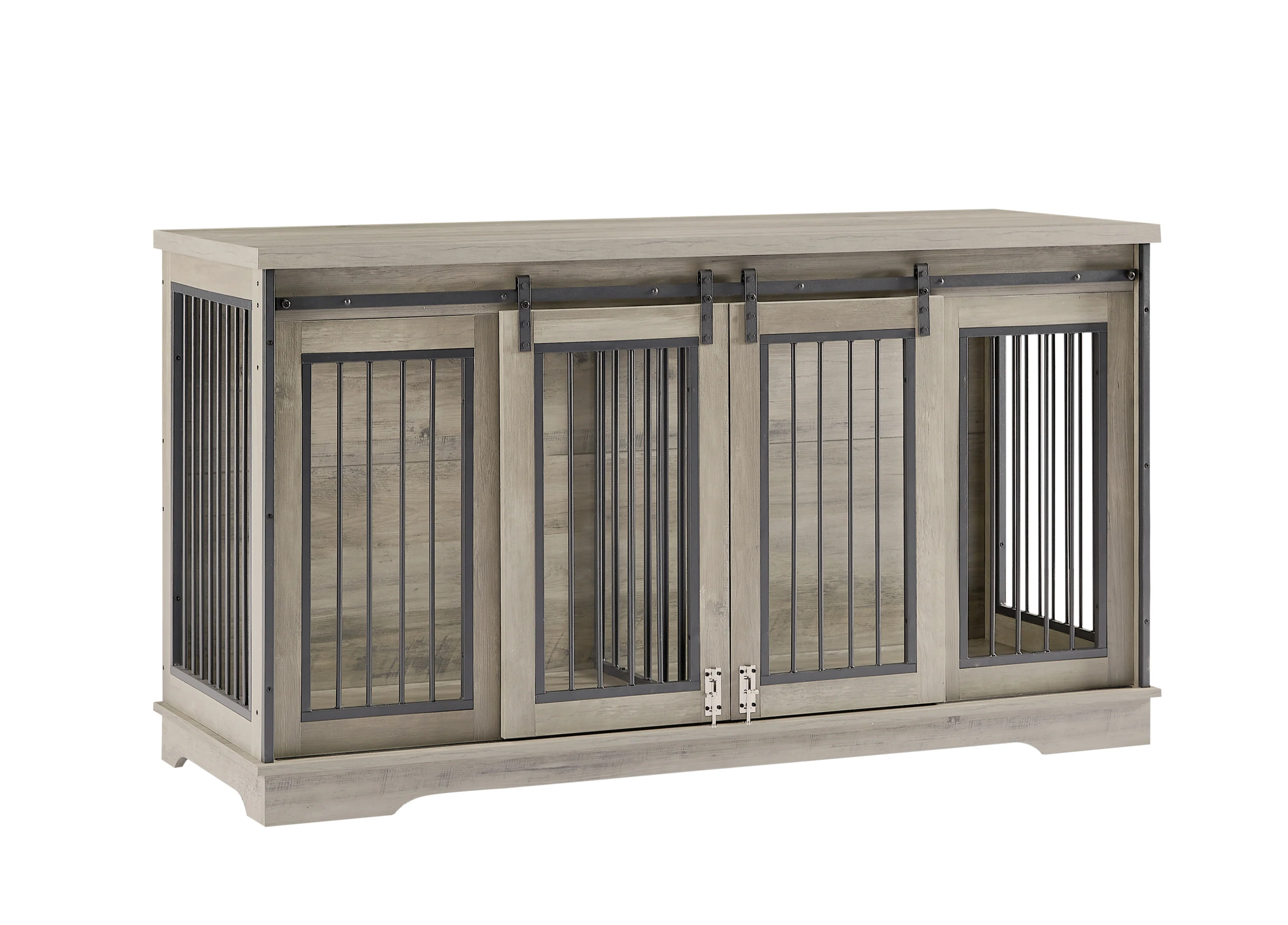 Magnus 61-Inch Dual Dog Crate TV Stand with Sliding Doors and Storage Drawers - Image 13