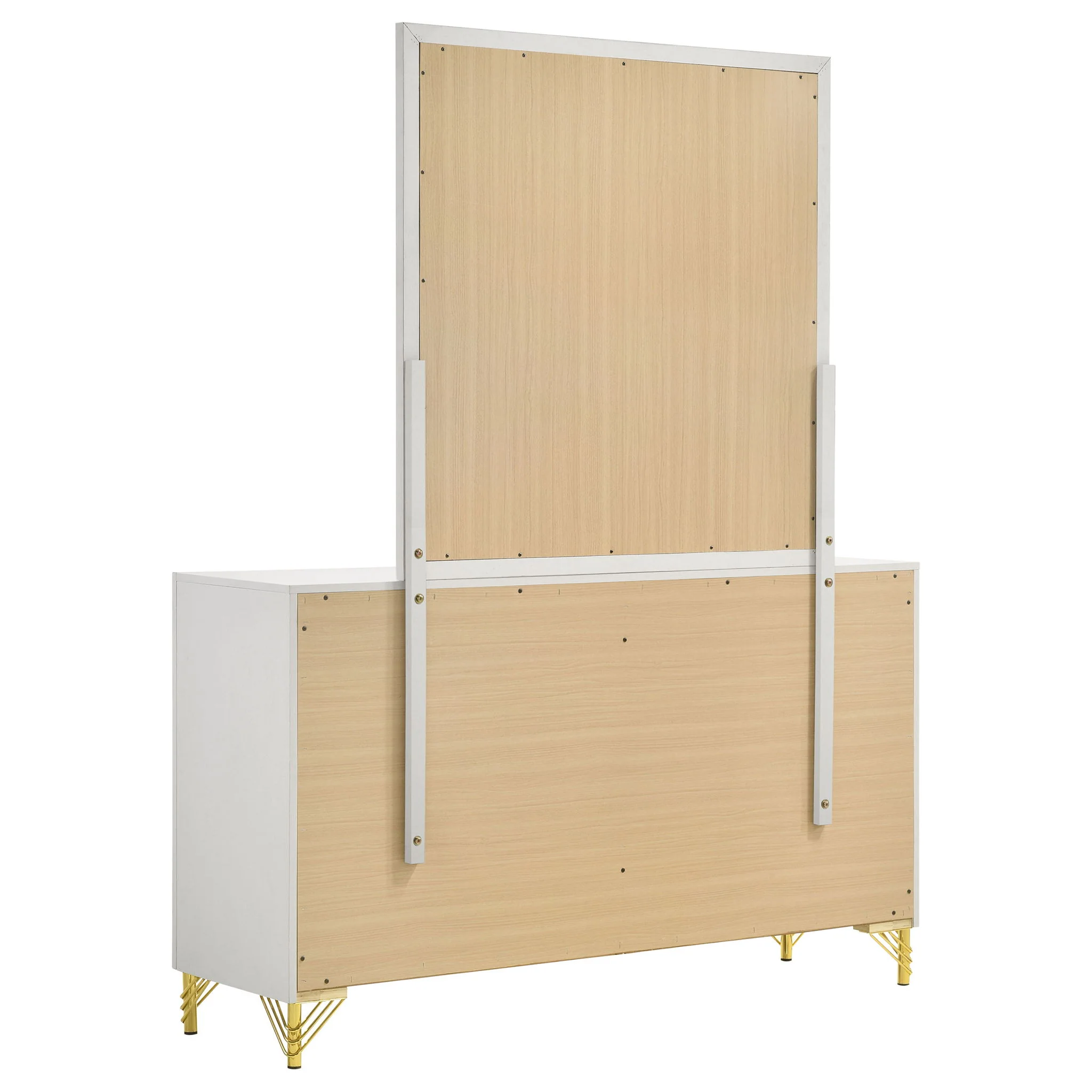 Malcolm - 6 Drawer Dresser With Mirror - White - Image 5
