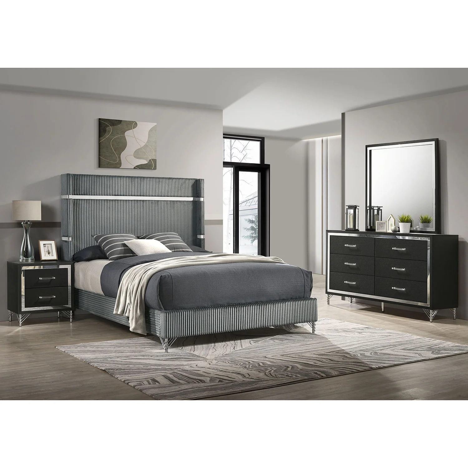 Malcolm - Bedroom Set With Wingback Design - Image 30