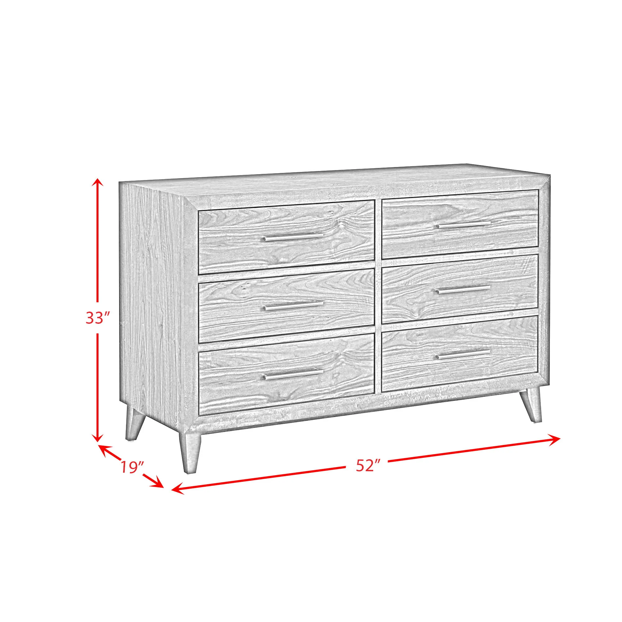 Malia - 6-Drawer Dresser - Walnut - Image 4