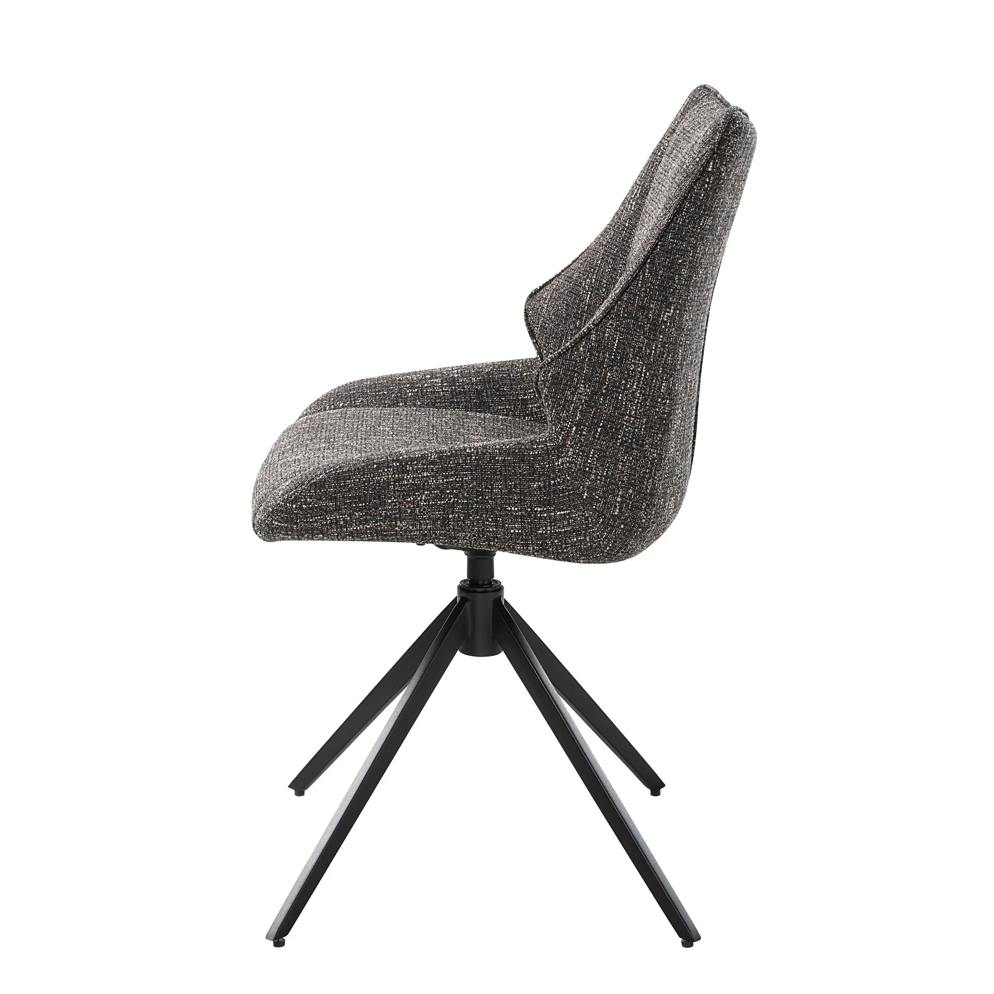 Malika - Side Chair With Swivel (Set of 2) - Brown Gray - Image 6