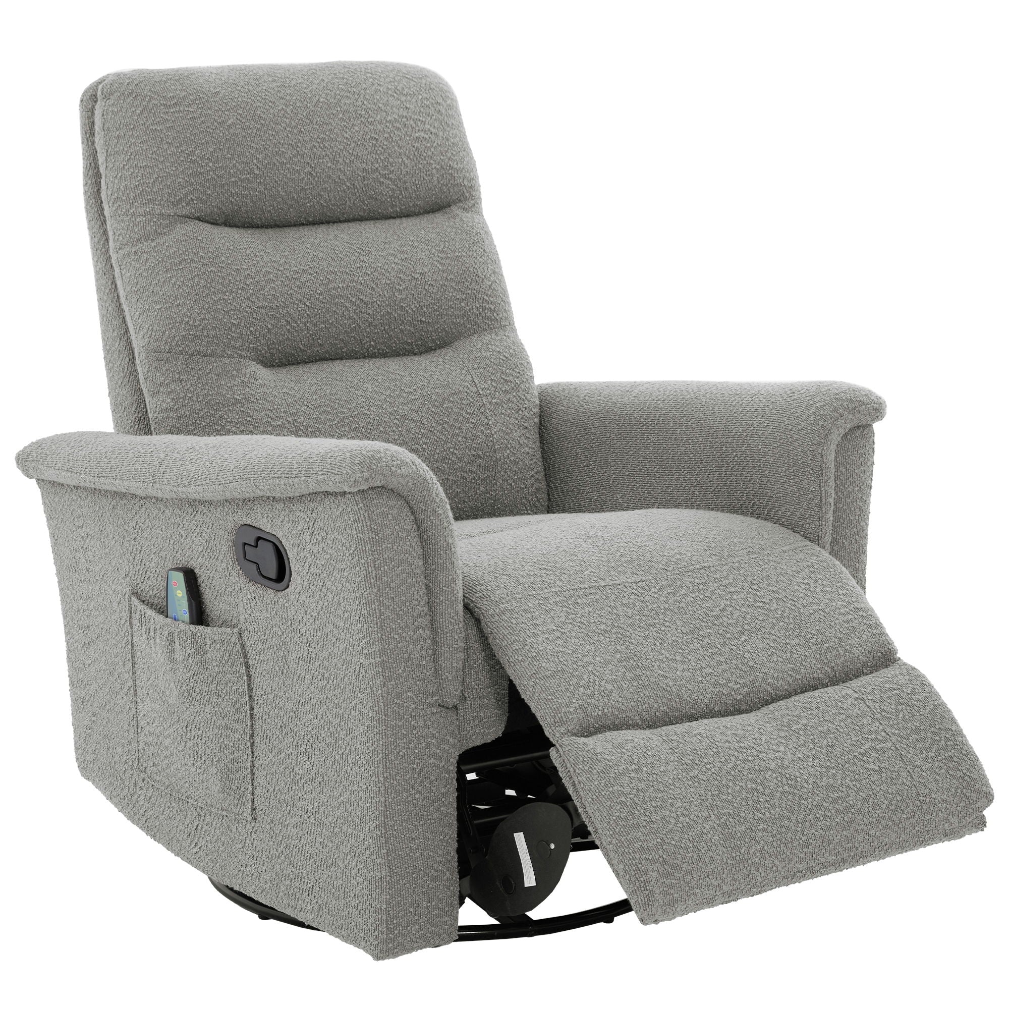 Manual Recliner Chair With 8 Point Massage And Swivel Function - Image 20