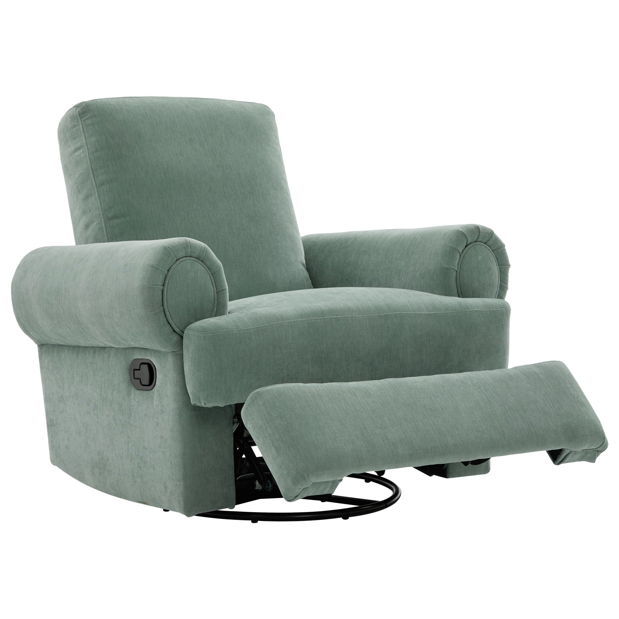 Manual Swivel Recliner Rocker Chair With Adjustable Backrest - Image 9