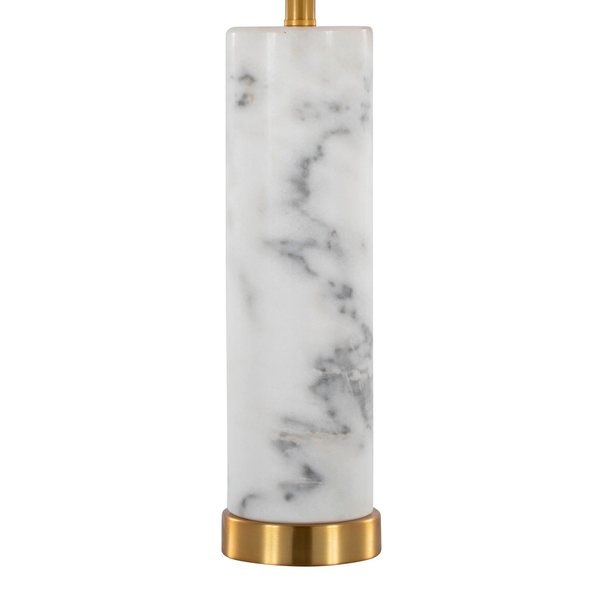 Marabella - Contemporary Marble Table Lamp (Set of 2) - Brass / White - Image 4