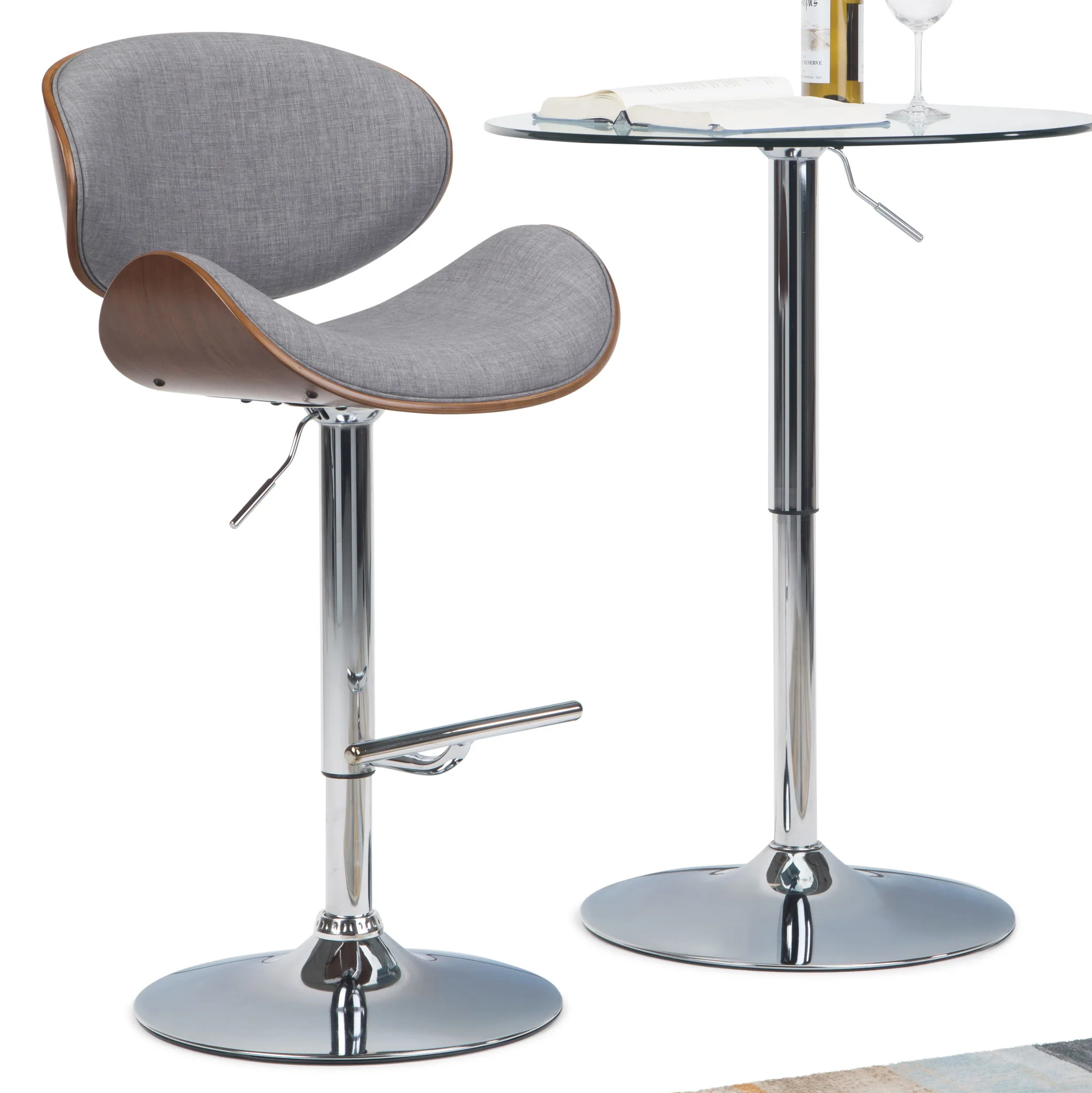Marana - Multifunctional Handcrafted Bentwood Adjustable Swivel Bar Stool - Image 21