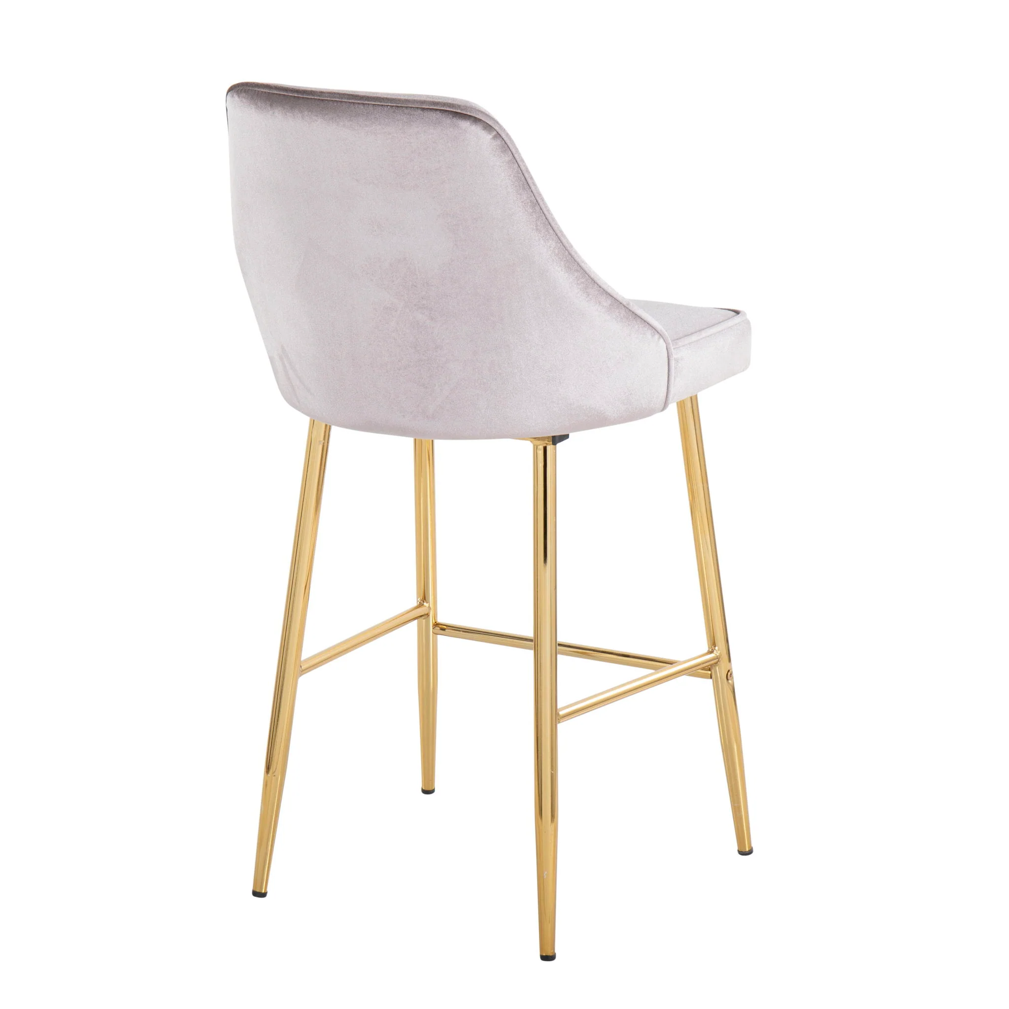 Marcel - Contemporary / Glam Counter Stool (Set of 2) - Gold / Silver - Image 5