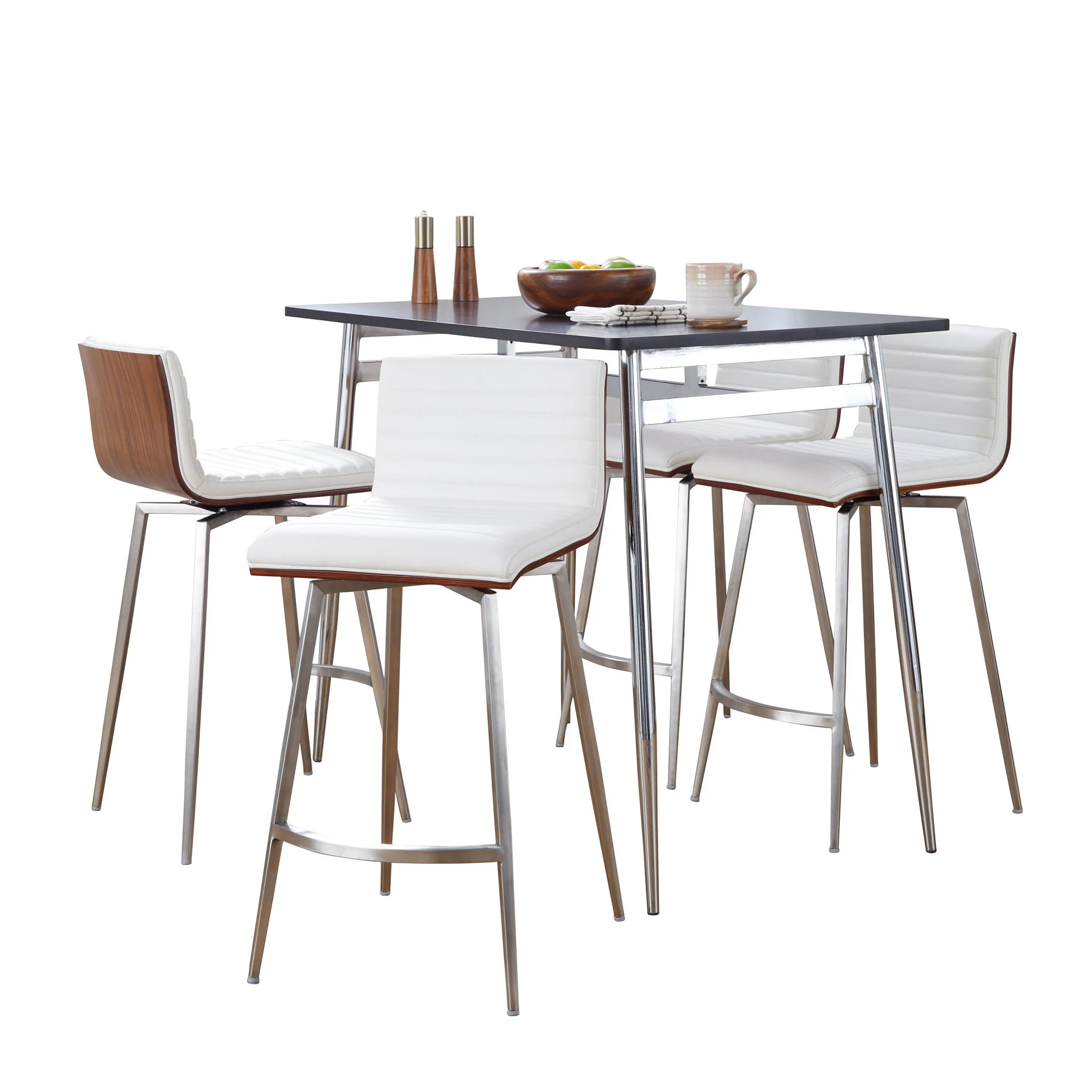 Marcel Mason - 5 Piece Swivel Contemporary Counter Height Dining Set - Image 2
