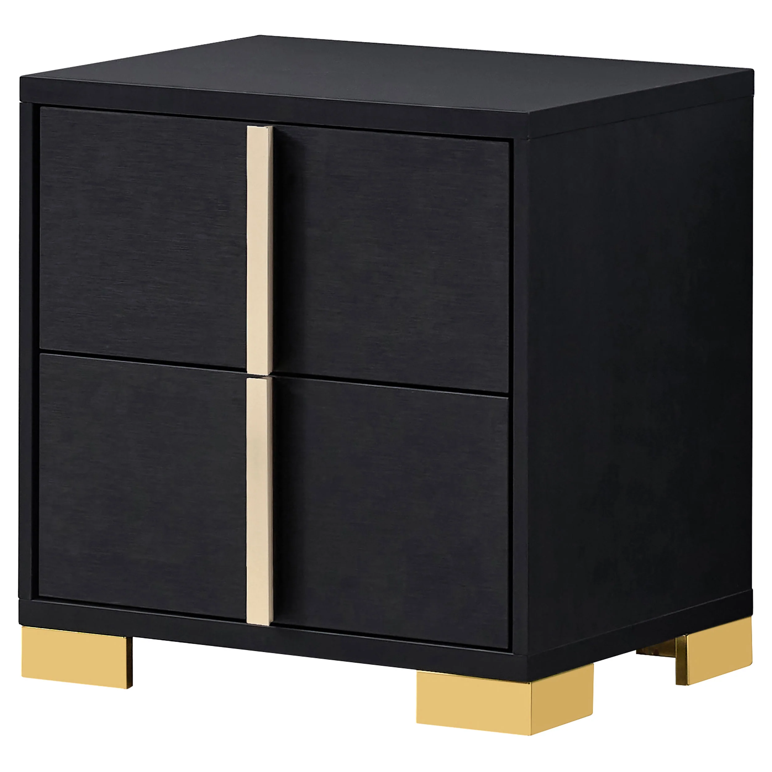 Marceline 2-Drawer Nightstand, Black - Image 4