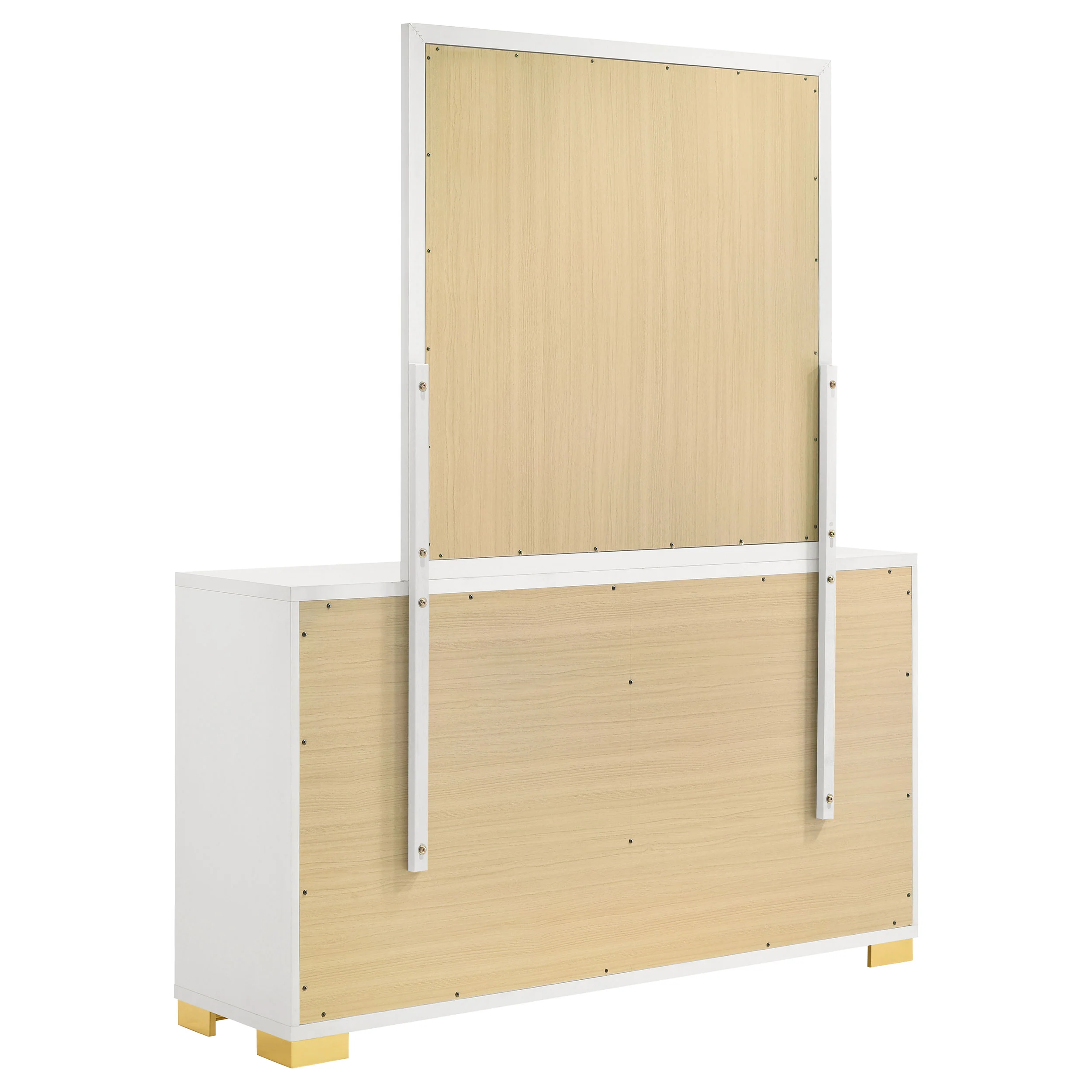 Marceline 6-Drawer Dresser with Mirror - White - Image 7
