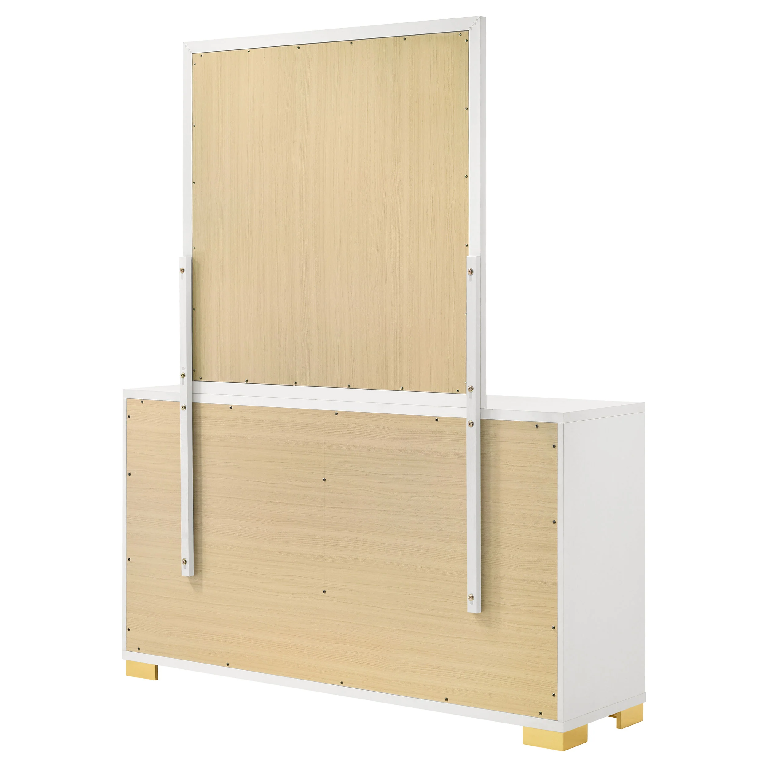 Marceline 6-Drawer Dresser with Mirror - White - Image 9